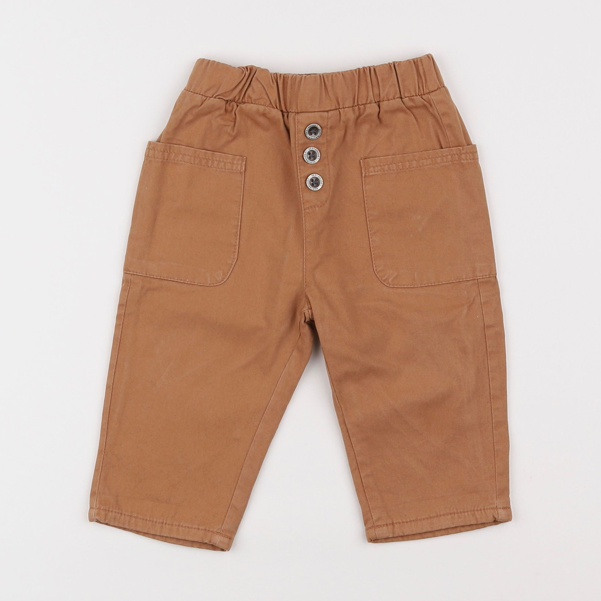 Vertbaudet - pantalon marron - 12 mois