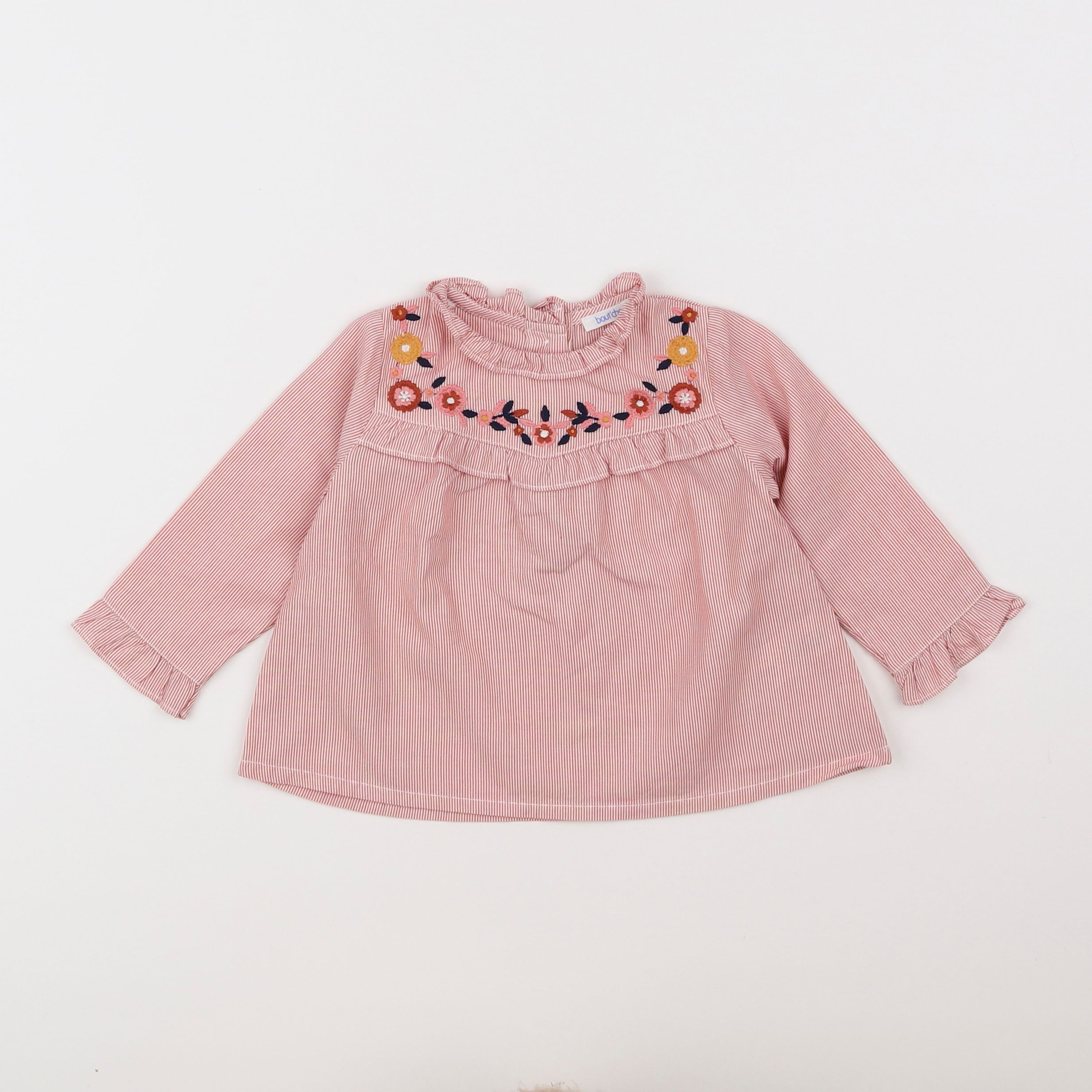 Boutchou - blouse rouge - 9 mois