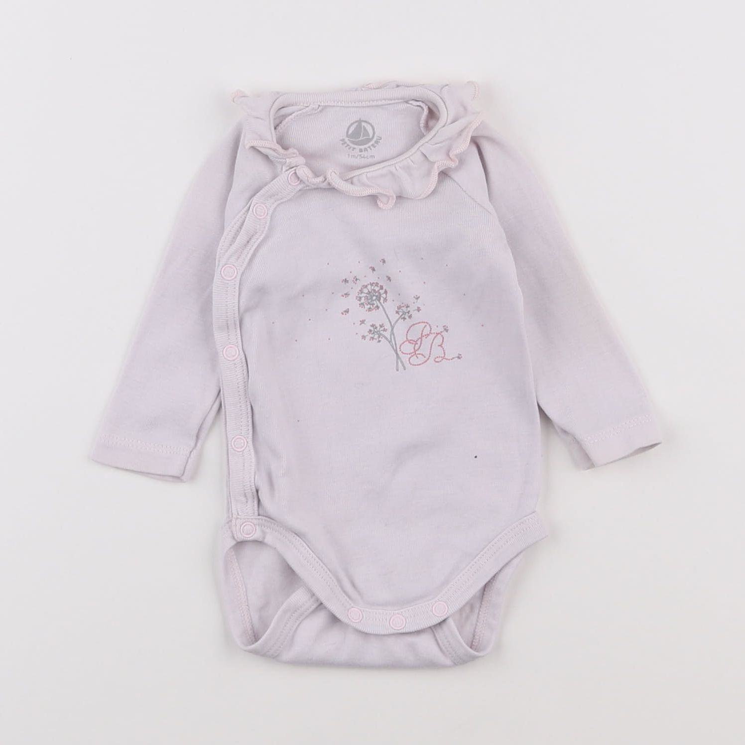 Petit Bateau - body violet - 1 mois