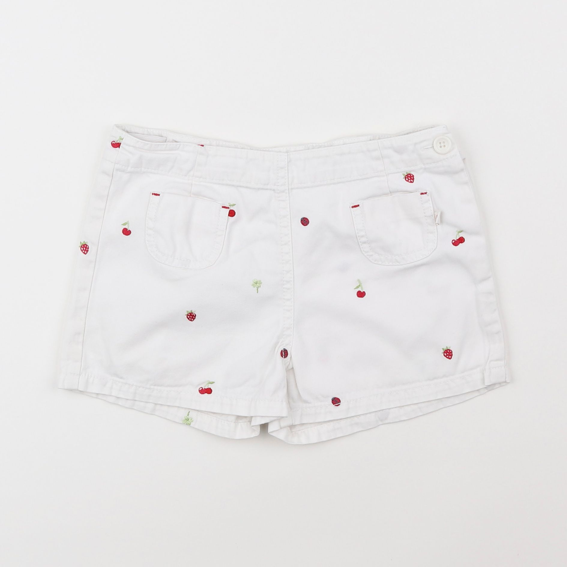 Jacadi - short blanc, rouge - 6 ans