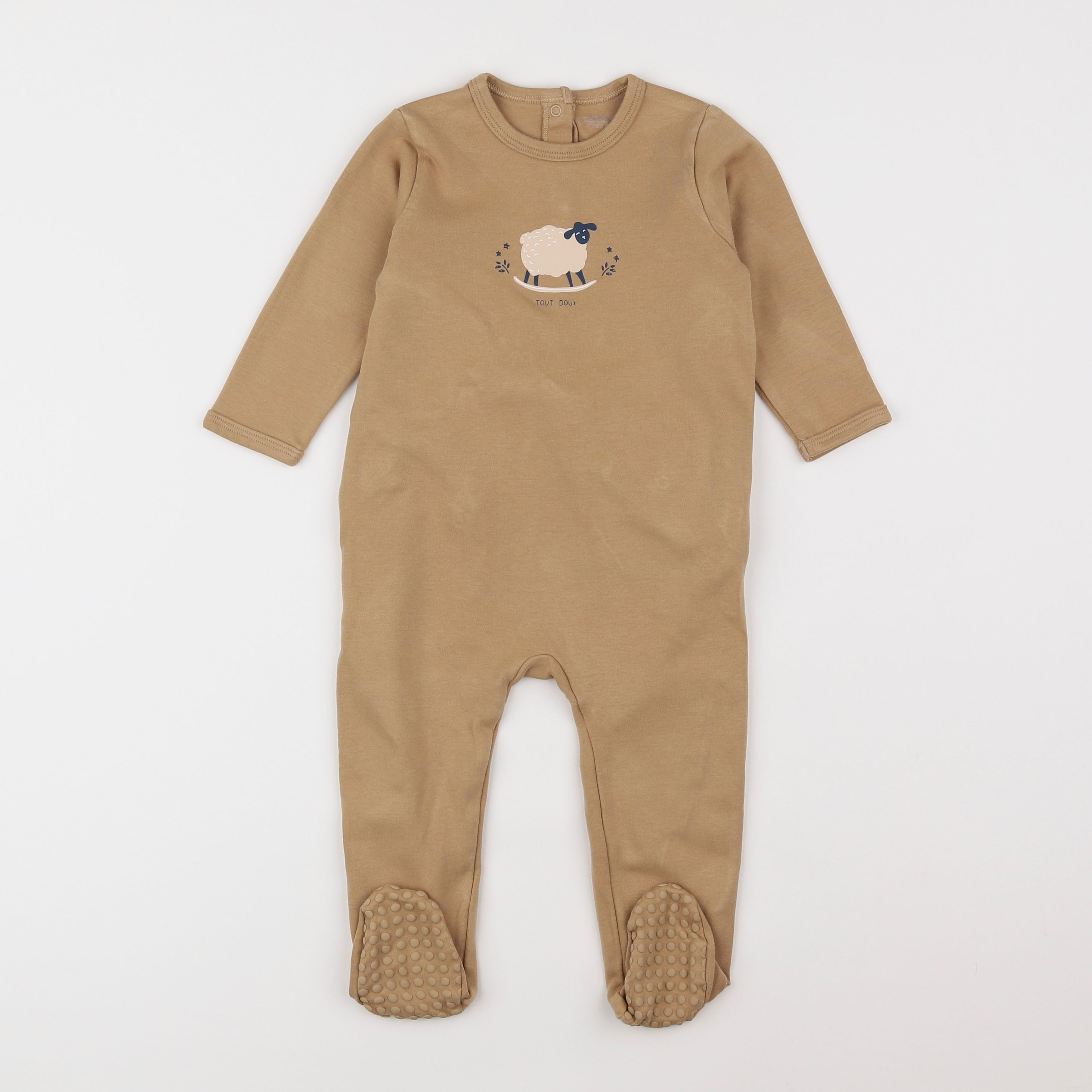 Vertbaudet - pyjama coton marron - 18 mois