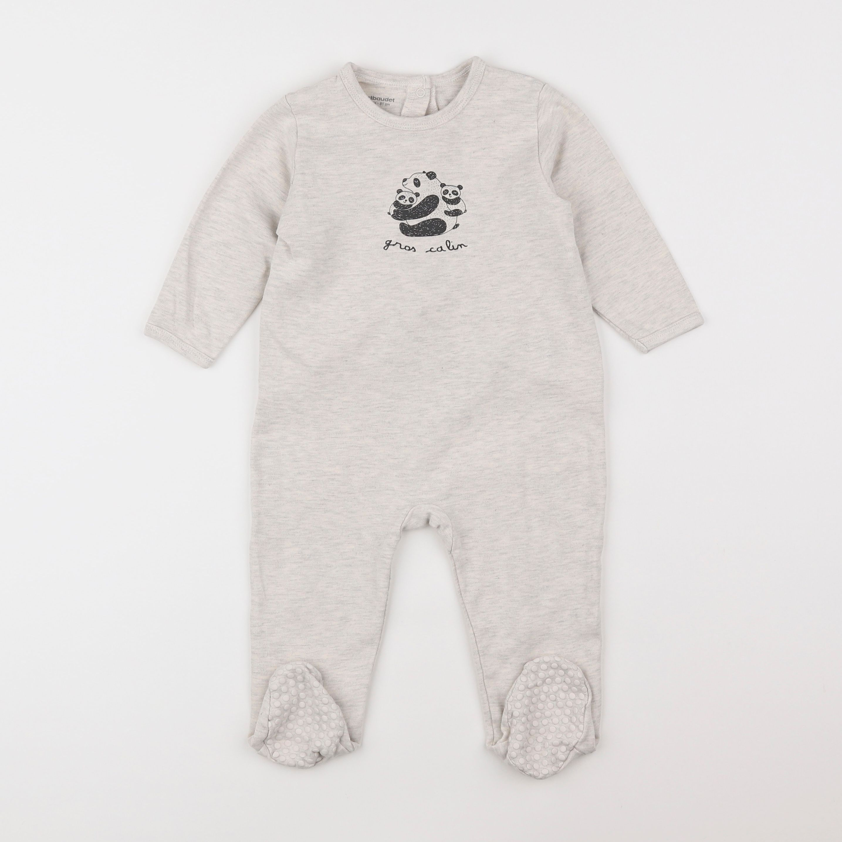 Vertbaudet - pyjama coton beige - 18 mois