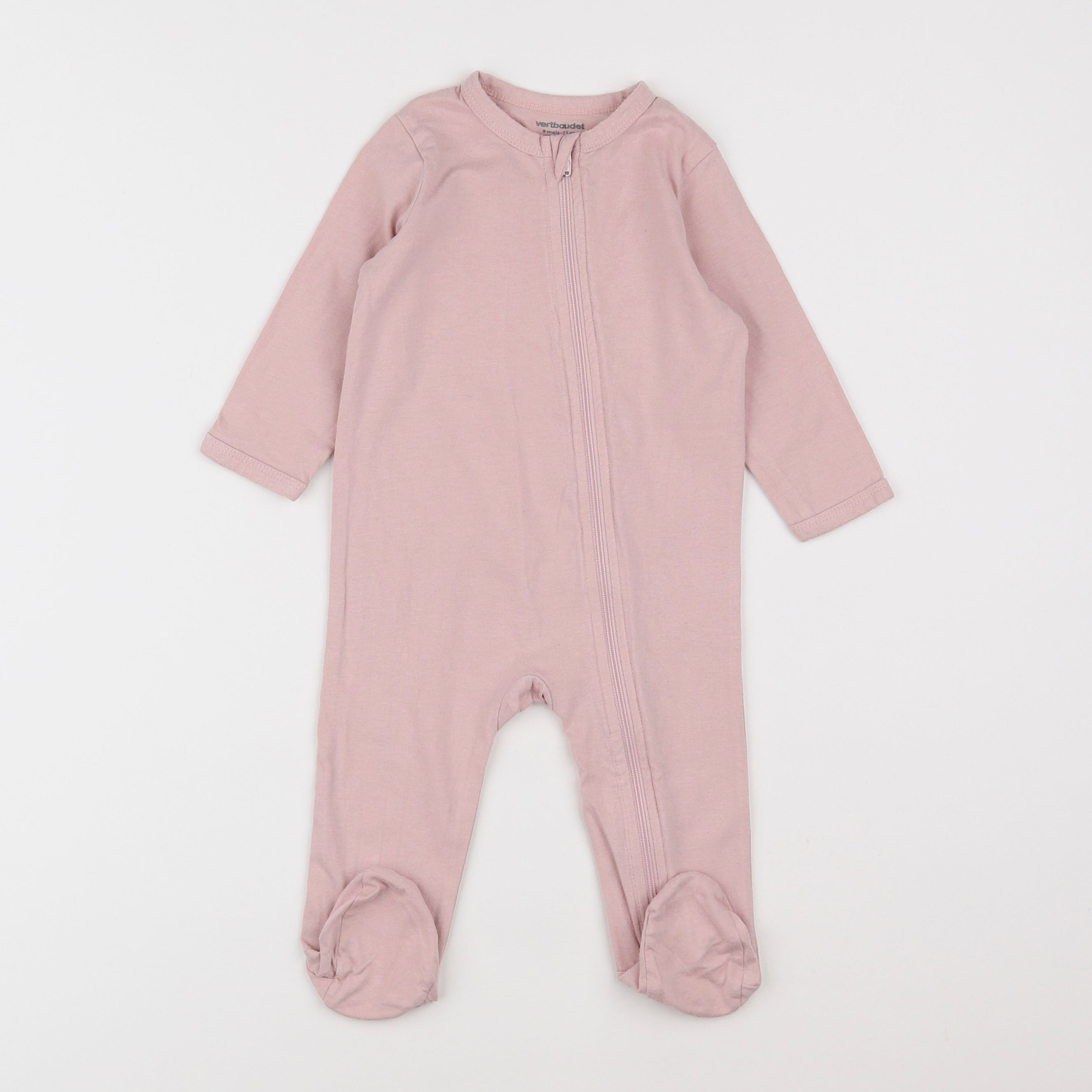 Vertbaudet - pyjama coton rose - 9 mois