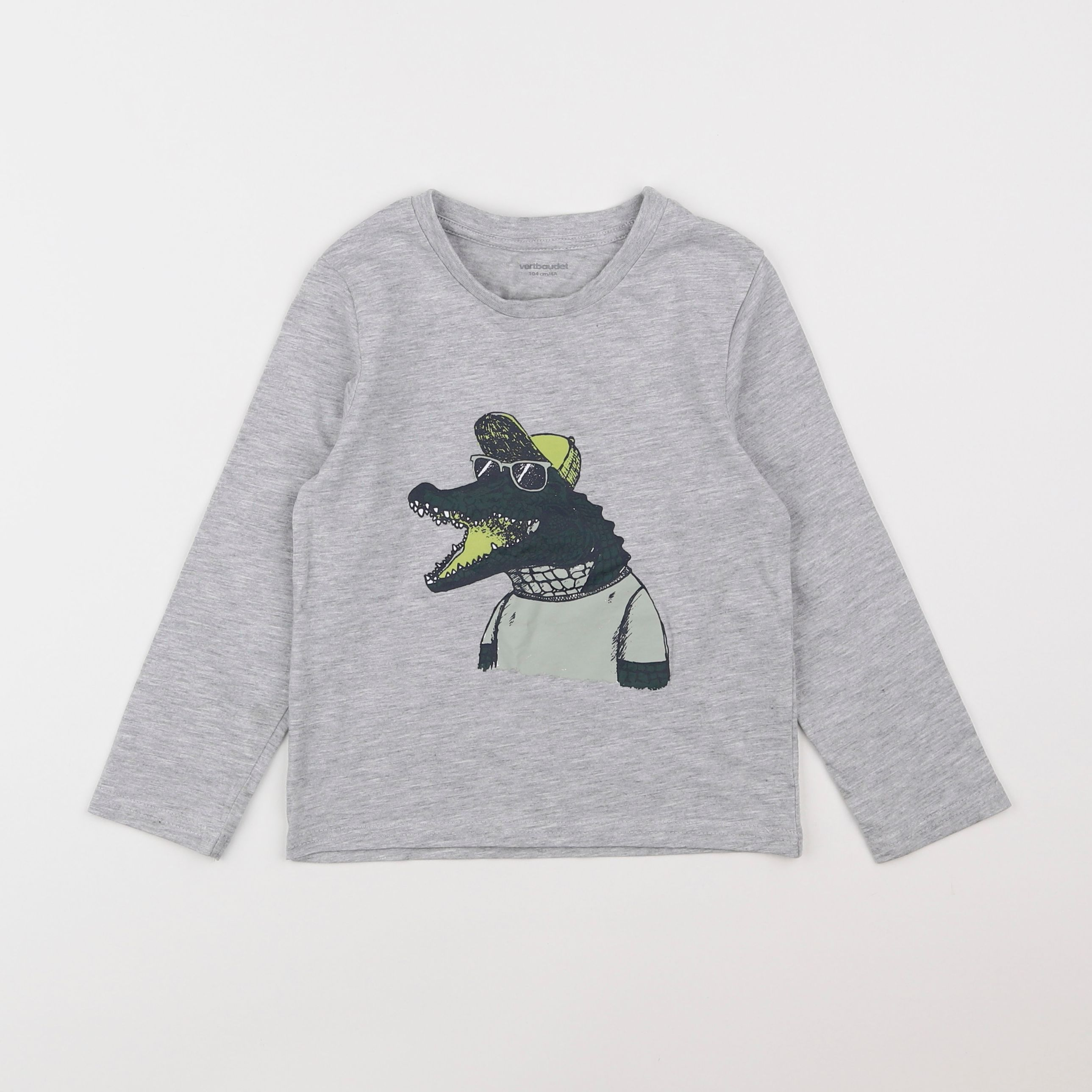 Vertbaudet - tee-shirt gris - 4 ans