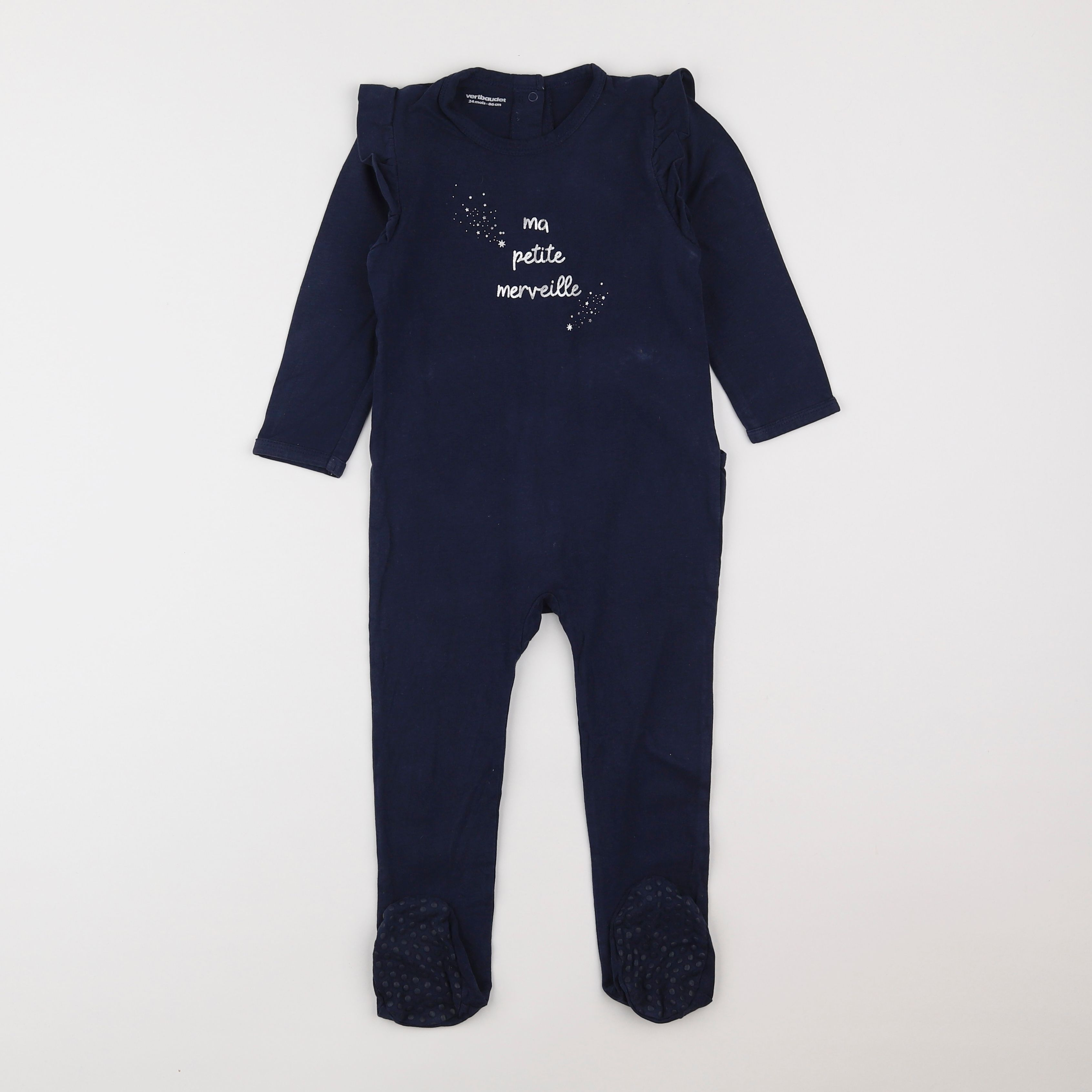 Vertbaudet - pyjama coton bleu - 2 ans