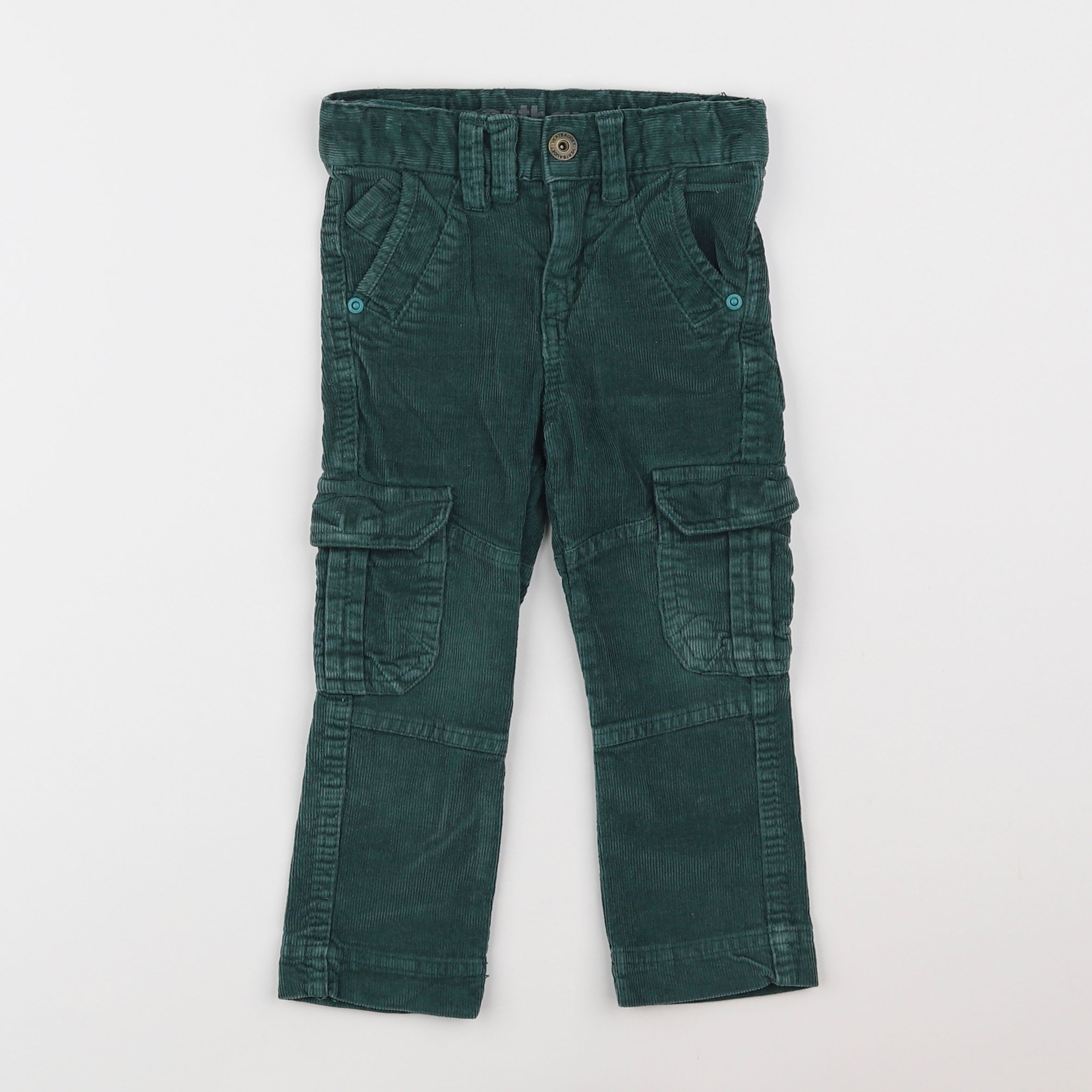 Vertbaudet - pantalon vert - 2 ans