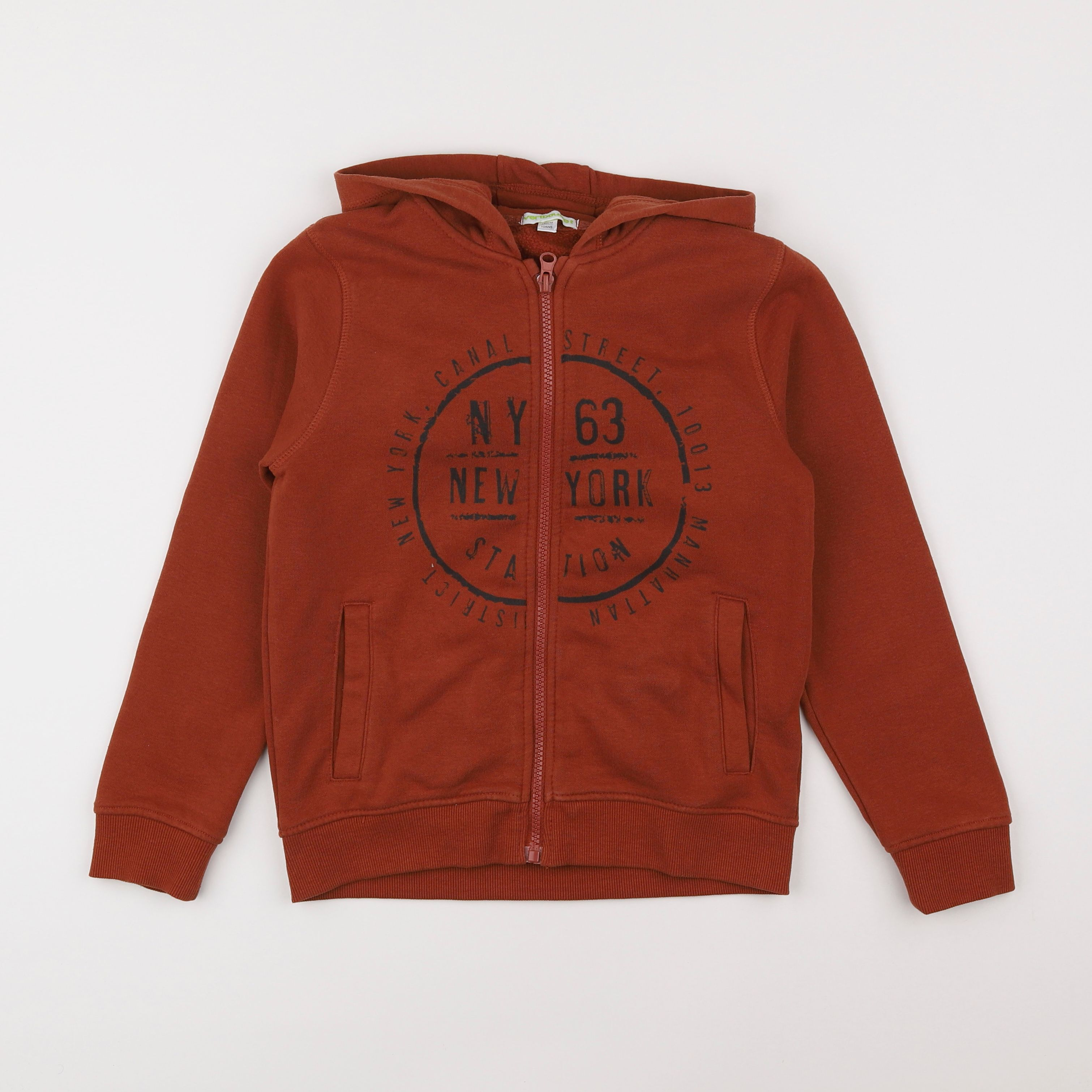 Vertbaudet - sweat marron - 10 ans