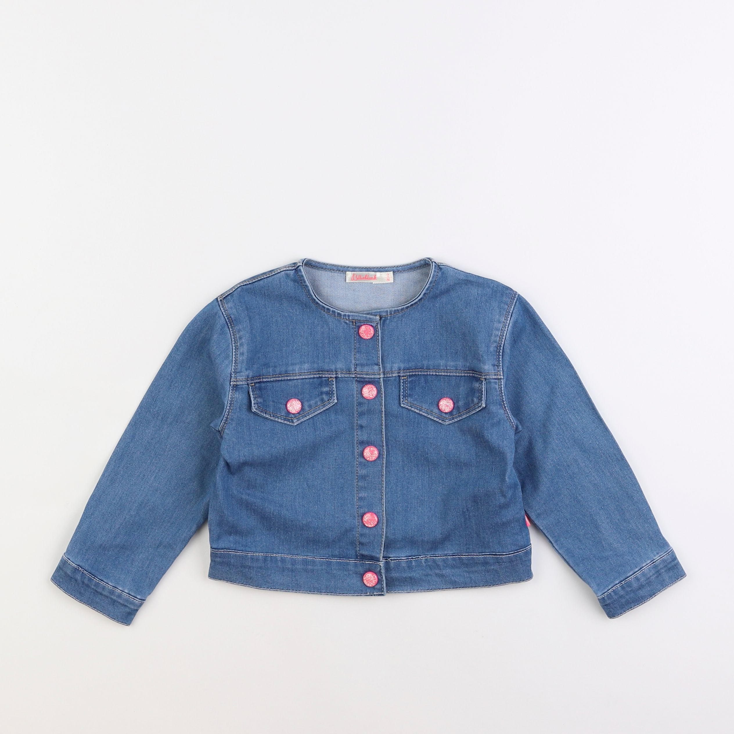 Billie Blush - veste imprimé au dos bleu - 2 ans