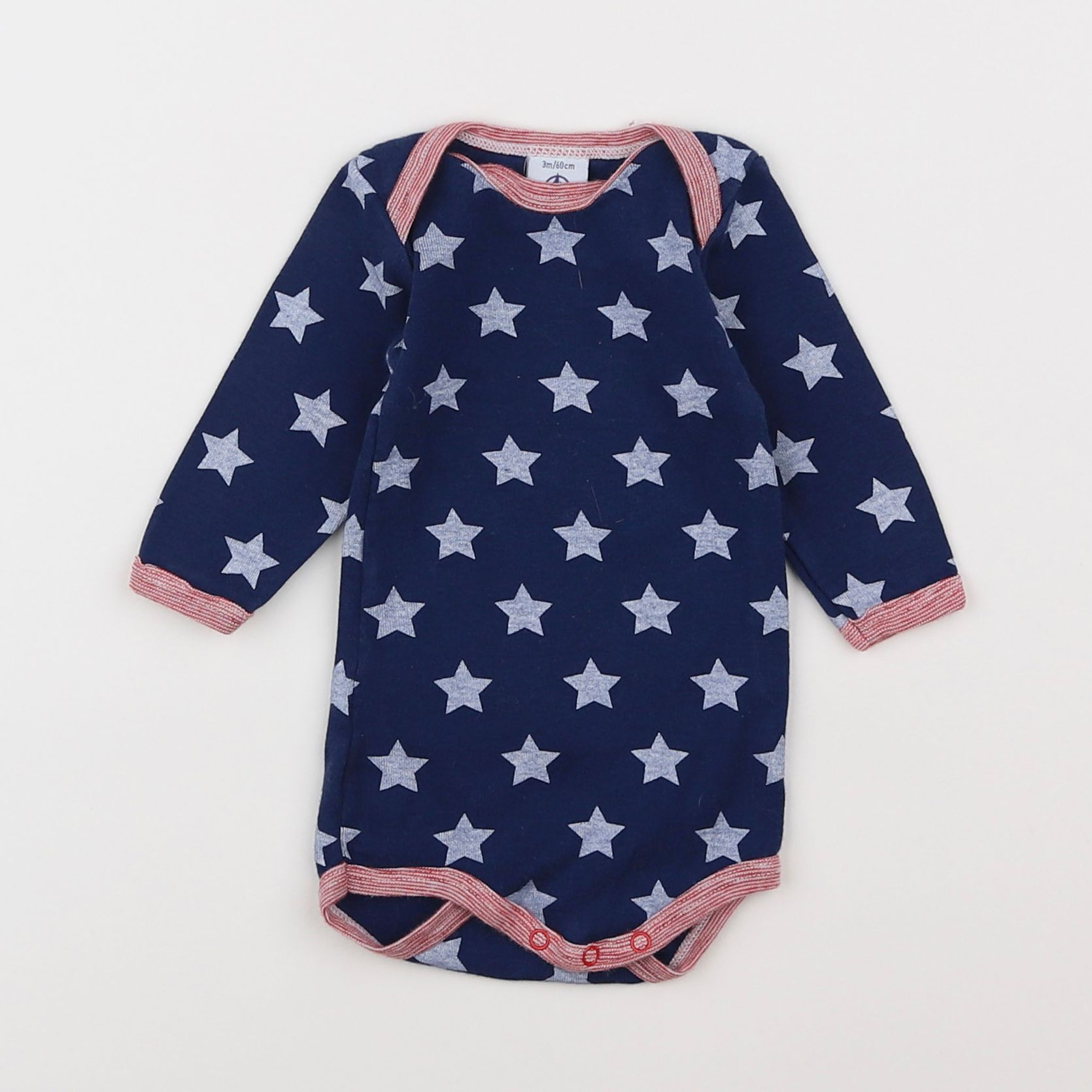 Petit Bateau - body bleu - 3 mois