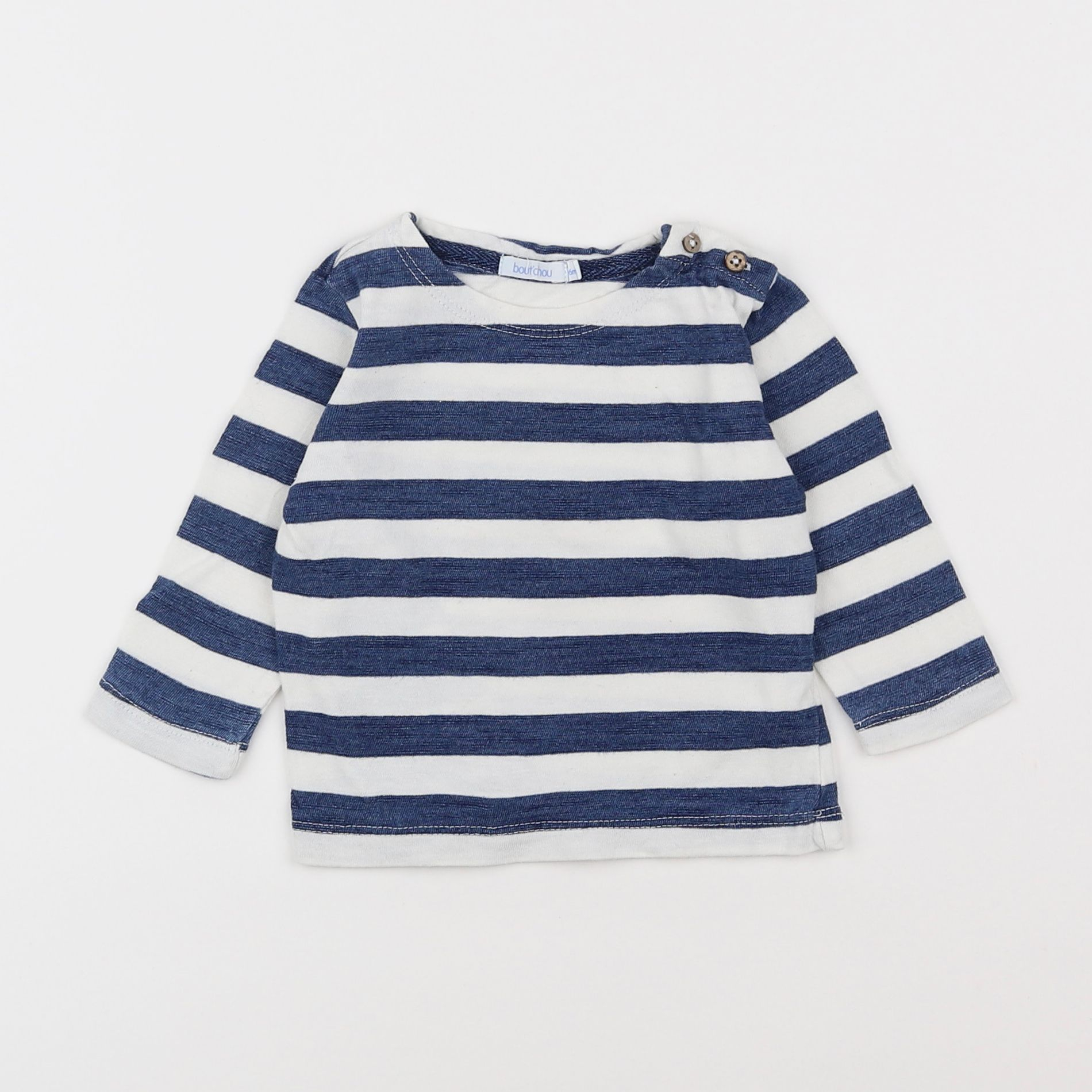 Boutchou - tee-shirt bleu - 6 mois