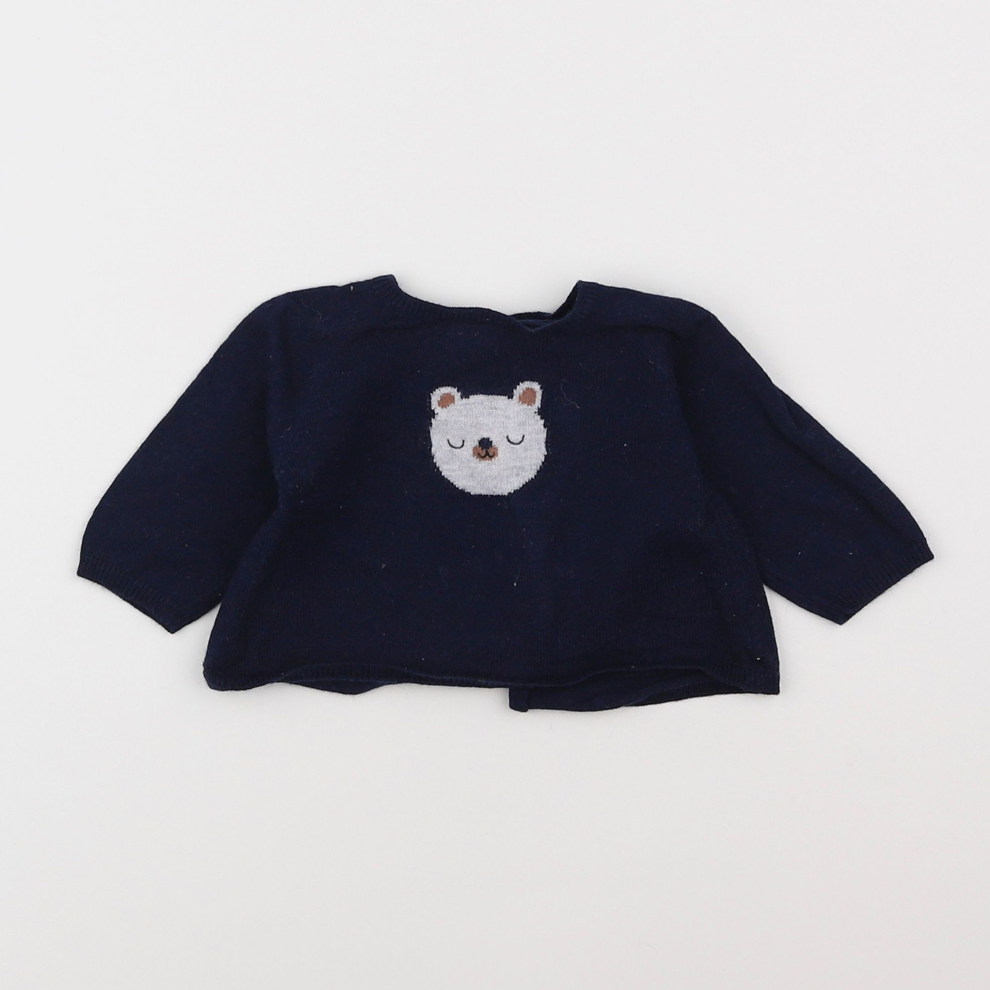 Boutchou - pull bleu - 3 mois