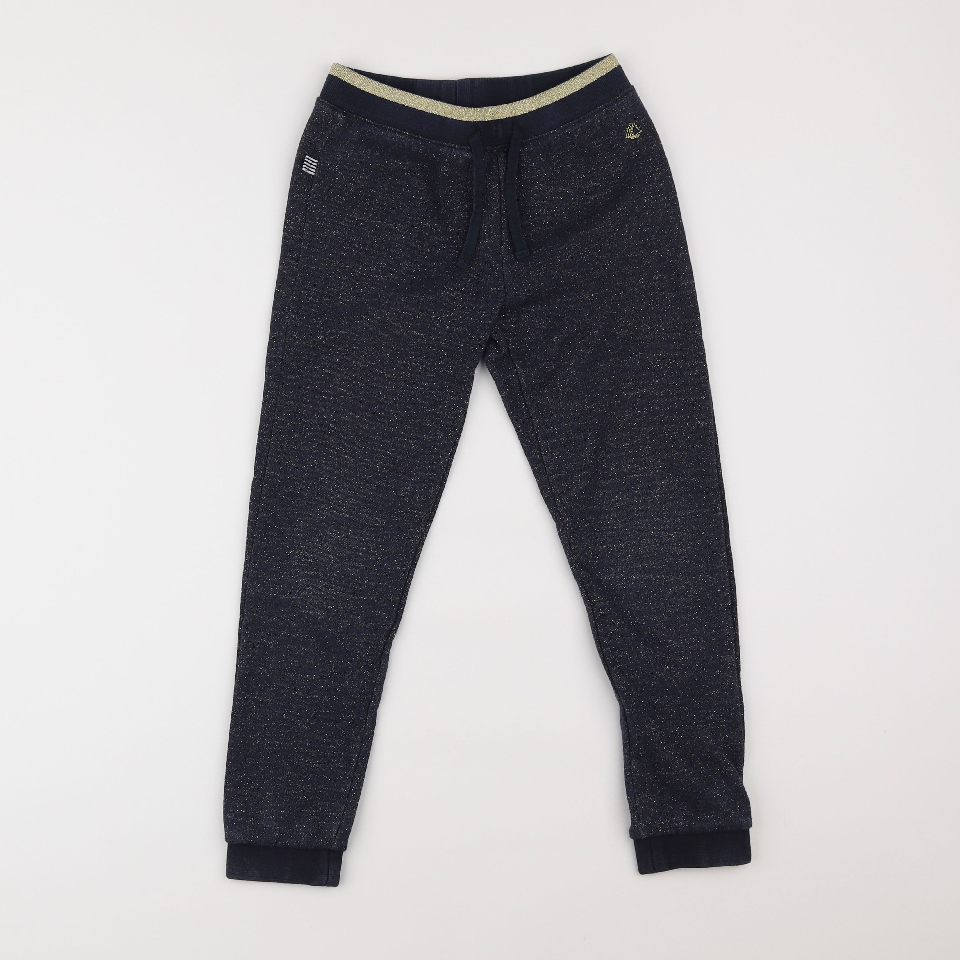 Petit Bateau - jogging or, bleu - 8 ans