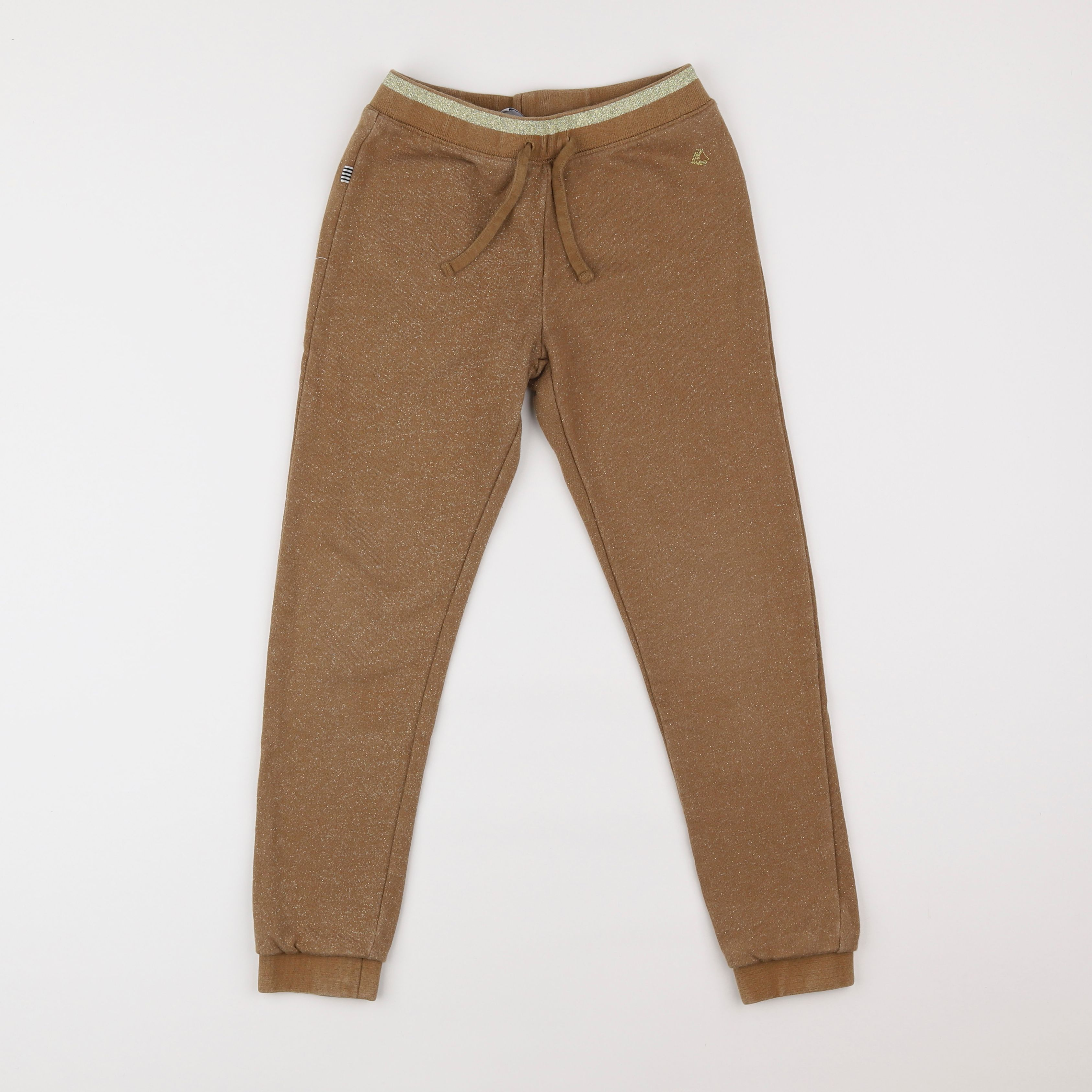 Petit Bateau - jogging marron, or - 8 ans