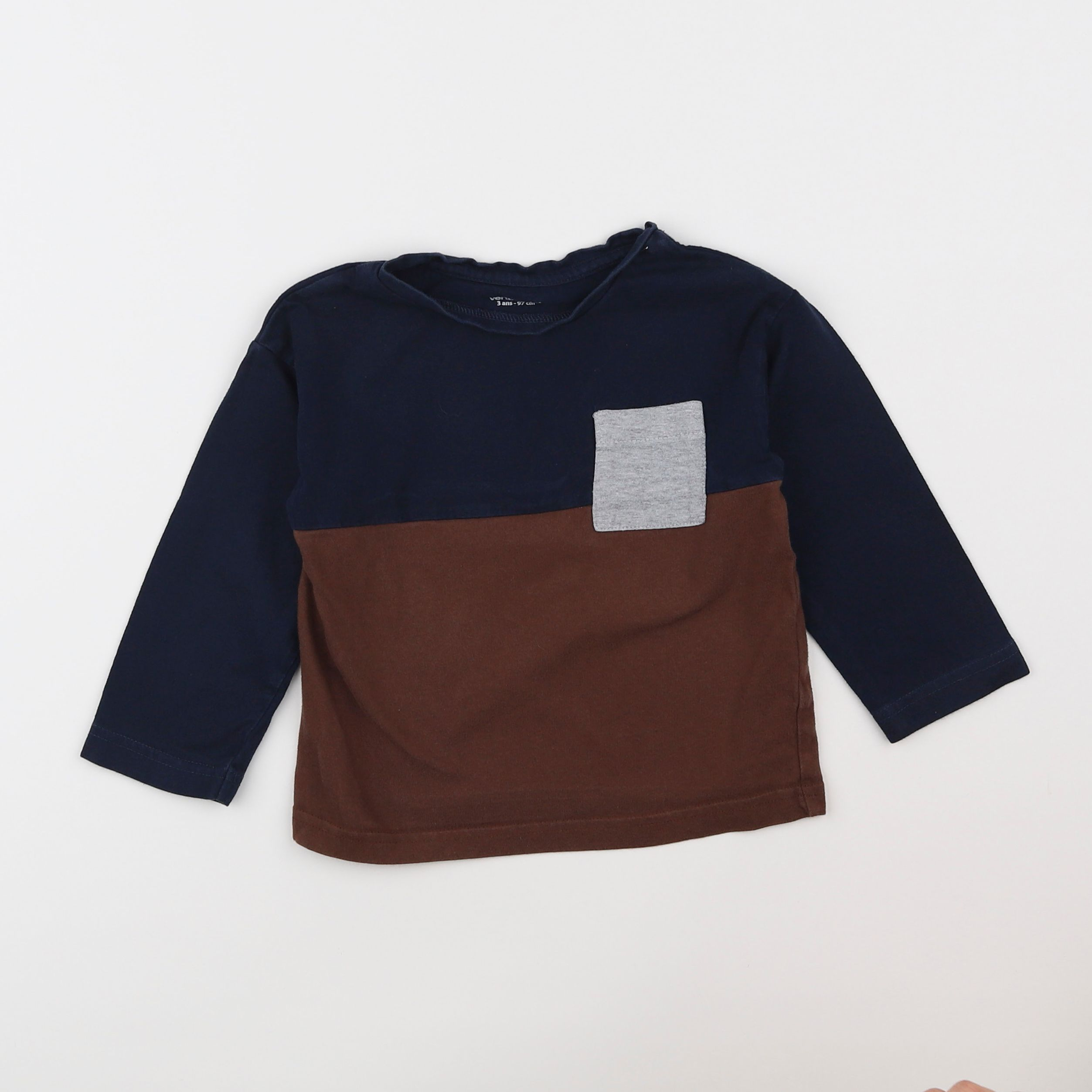 Vertbaudet - tee-shirt bleu - 3 ans