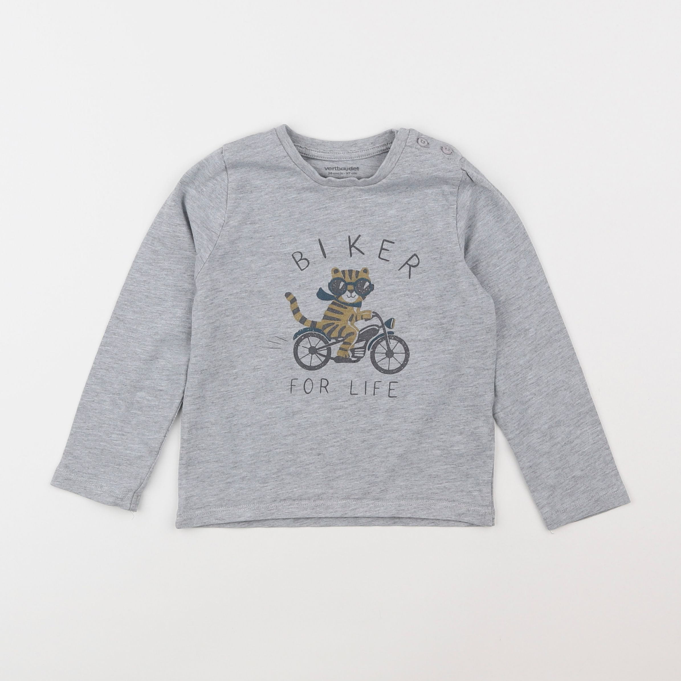 Vertbaudet - tee-shirt gris - 3 ans