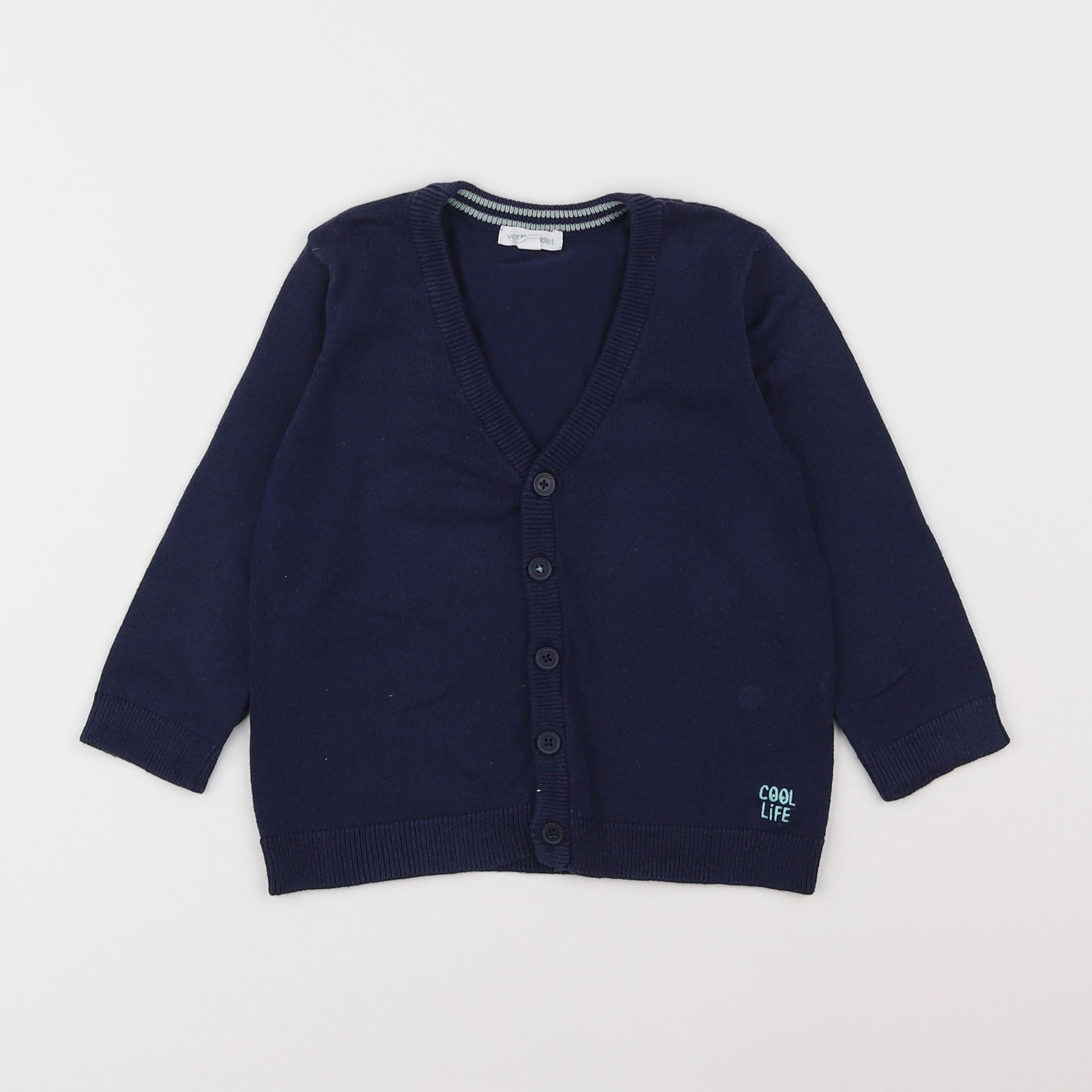 Vertbaudet - gilet bleu - 3 ans