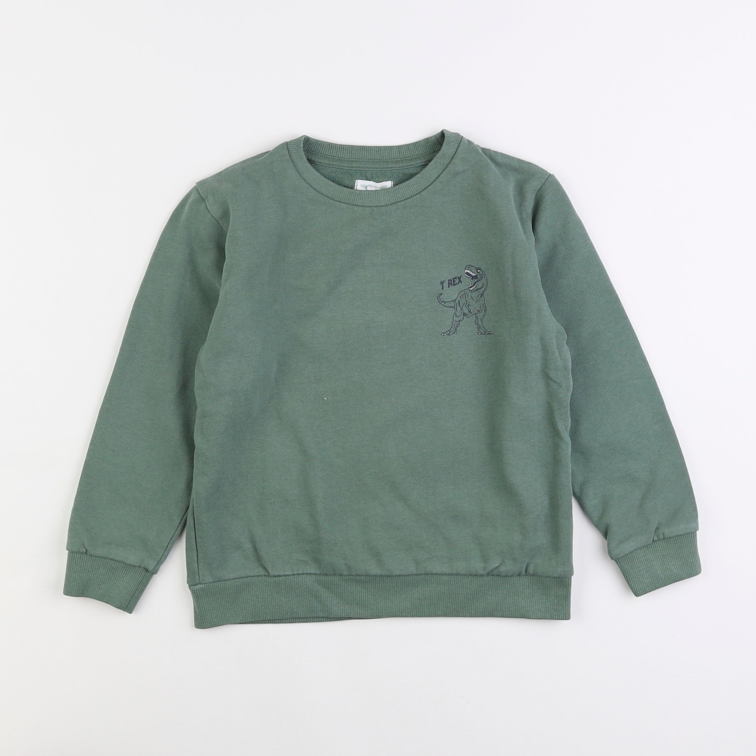 Vertbaudet - sweat vert - 8 ans