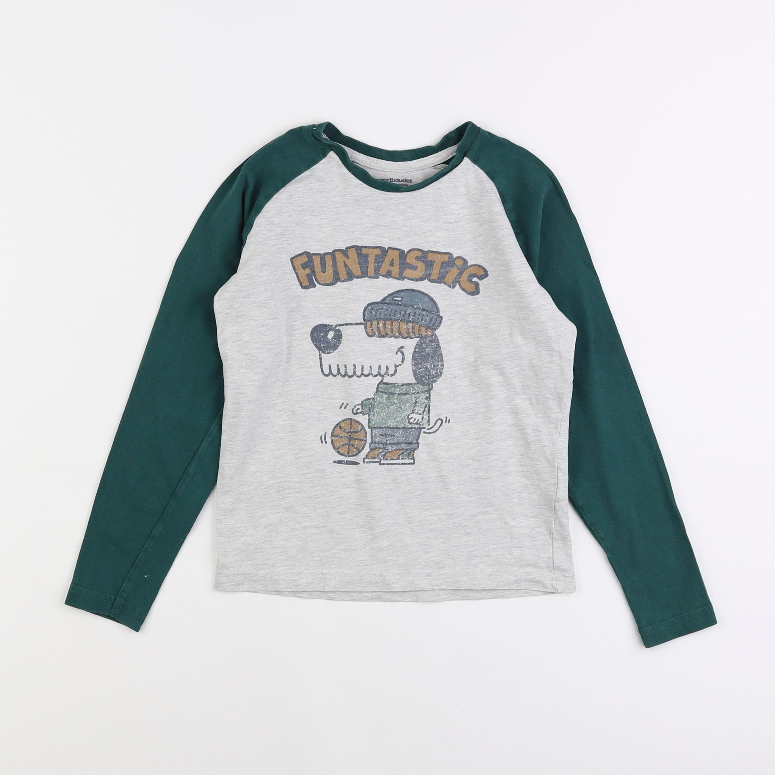 Vertbaudet - tee-shirt gris - 8 ans