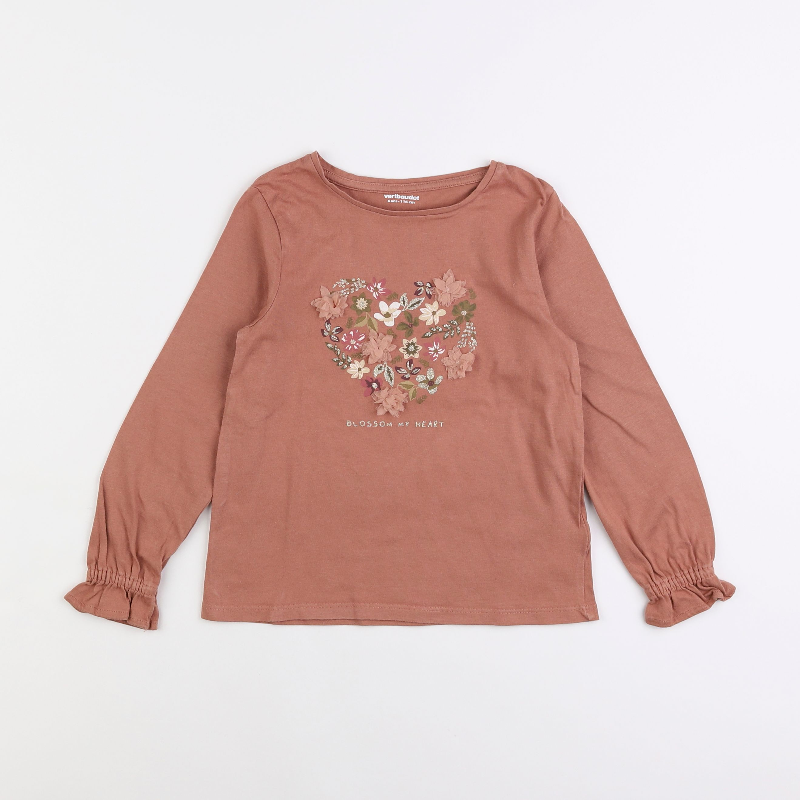 Vertbaudet - tee-shirt rose - 6 ans