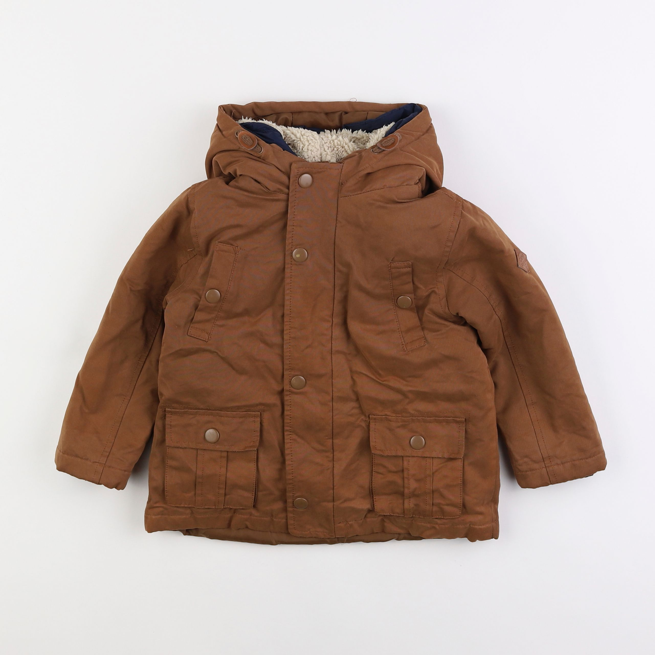 Vertbaudet - parka marron - 3 ans