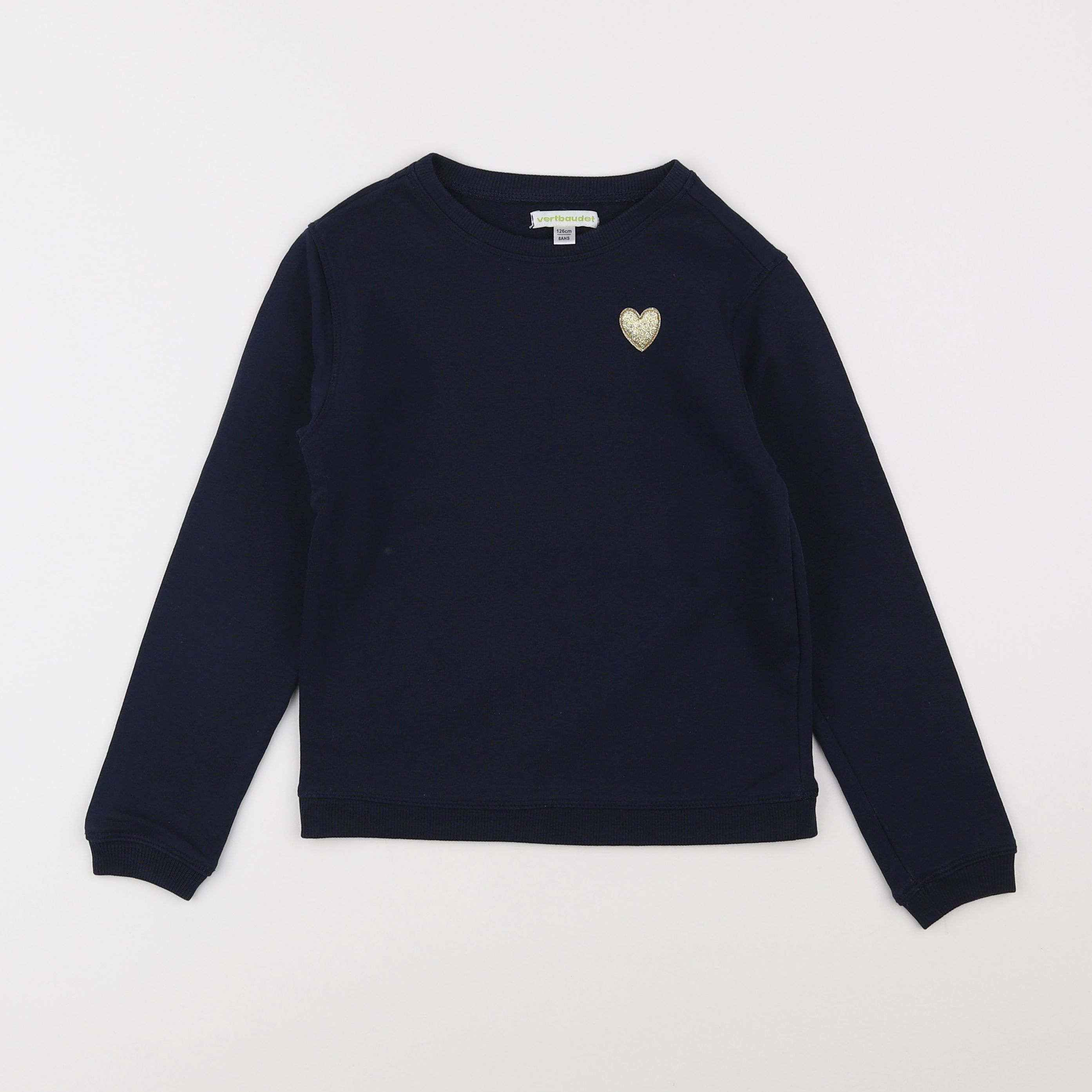 Vertbaudet - sweat bleu - 8 ans