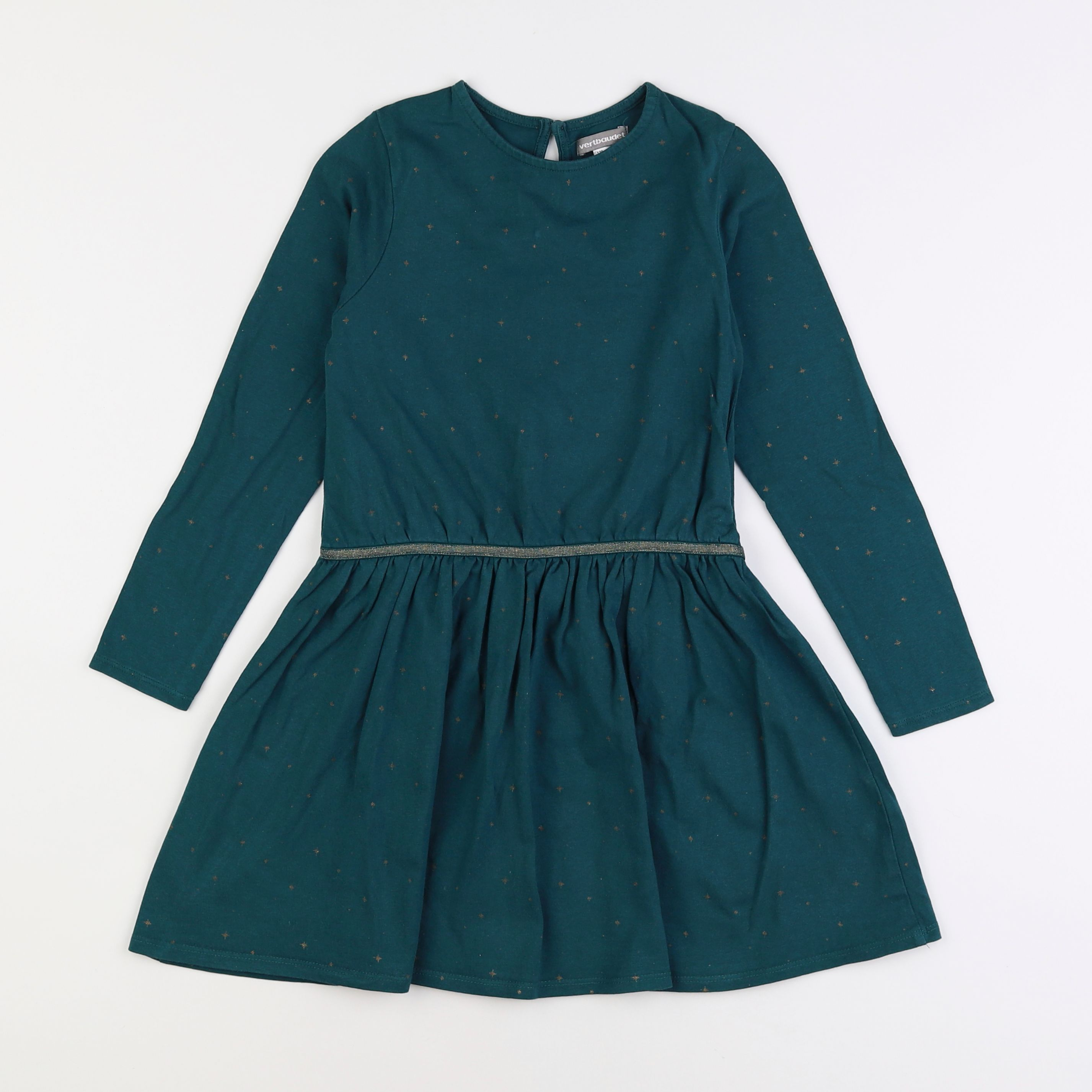 Vertbaudet - robe vert - 8 ans