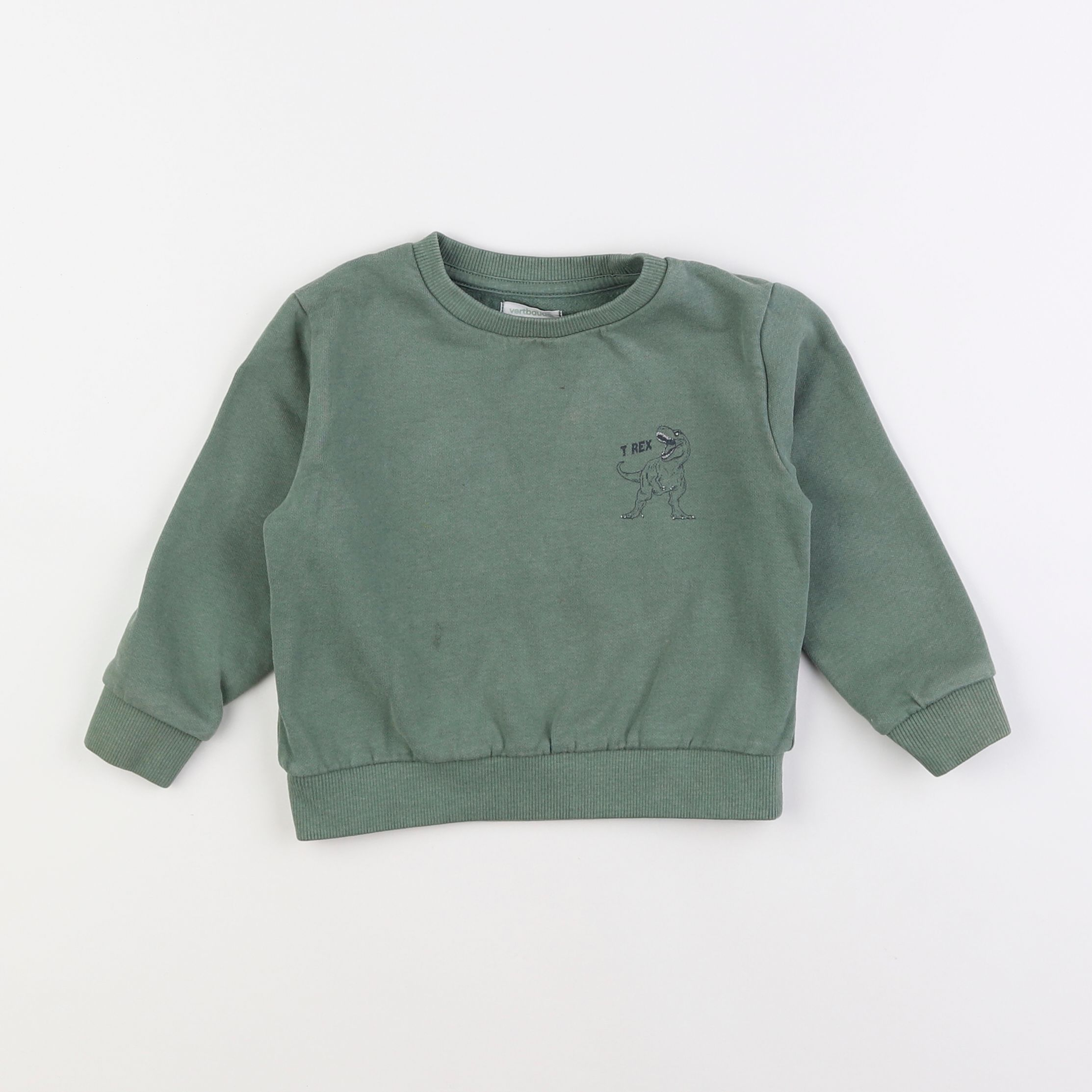 Vertbaudet - sweat vert - 3 ans