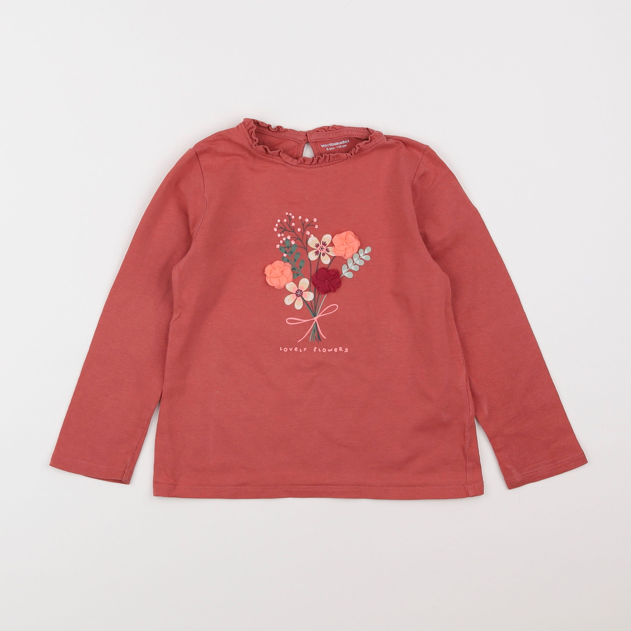 Vertbaudet - tee-shirt rose - 5 ans