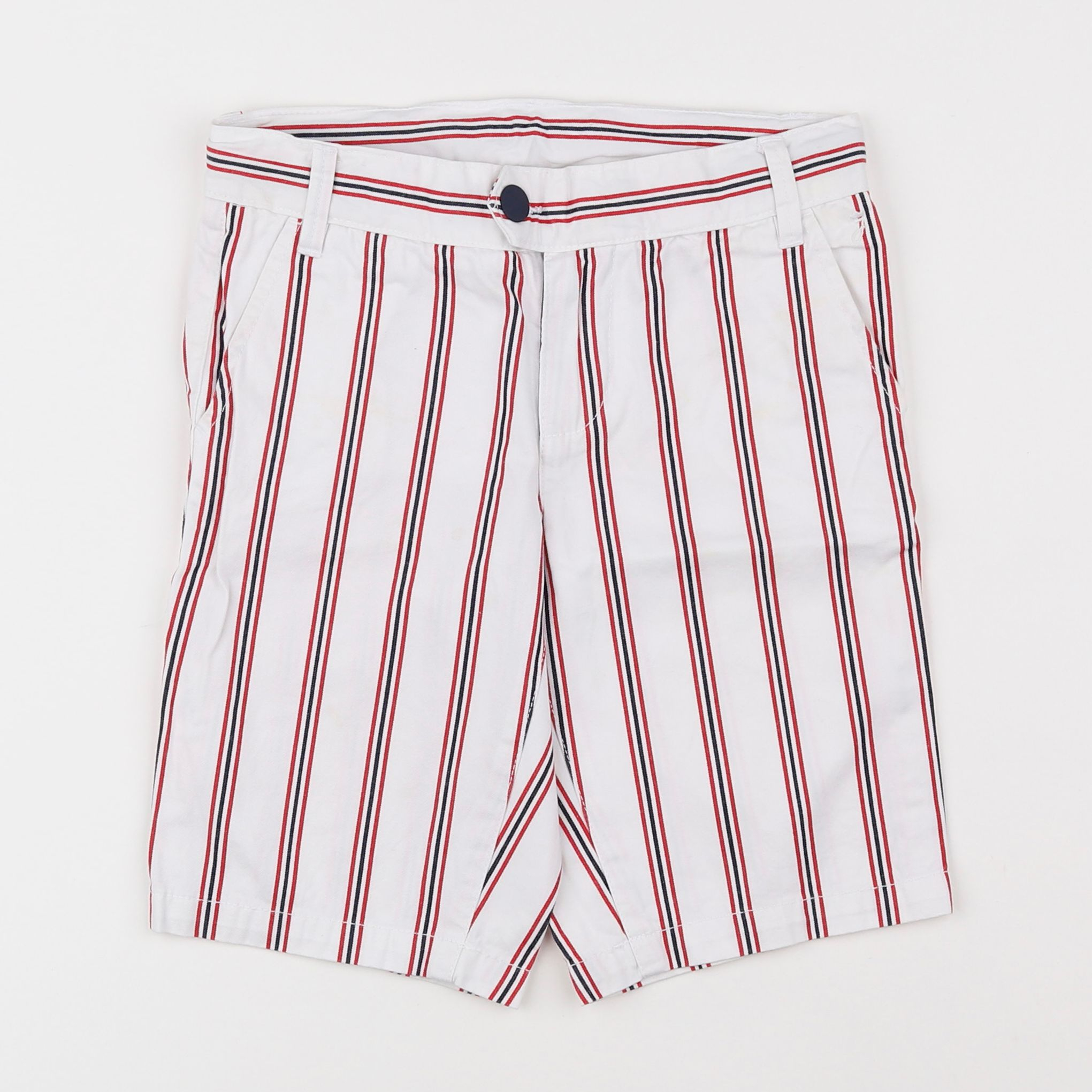 Jacadi - short blanc, rouge - 8 ans