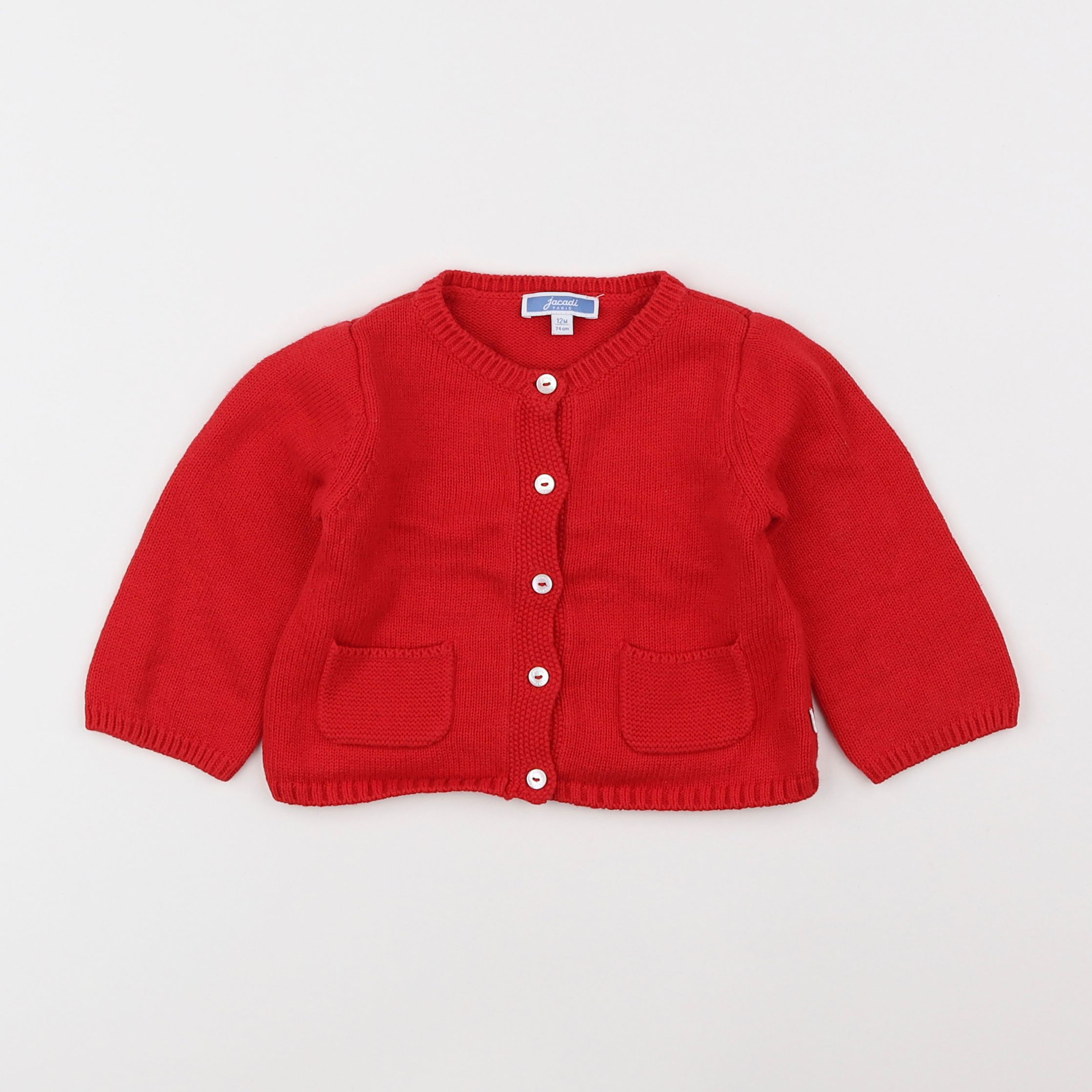 Jacadi - gilet rouge - 12 mois