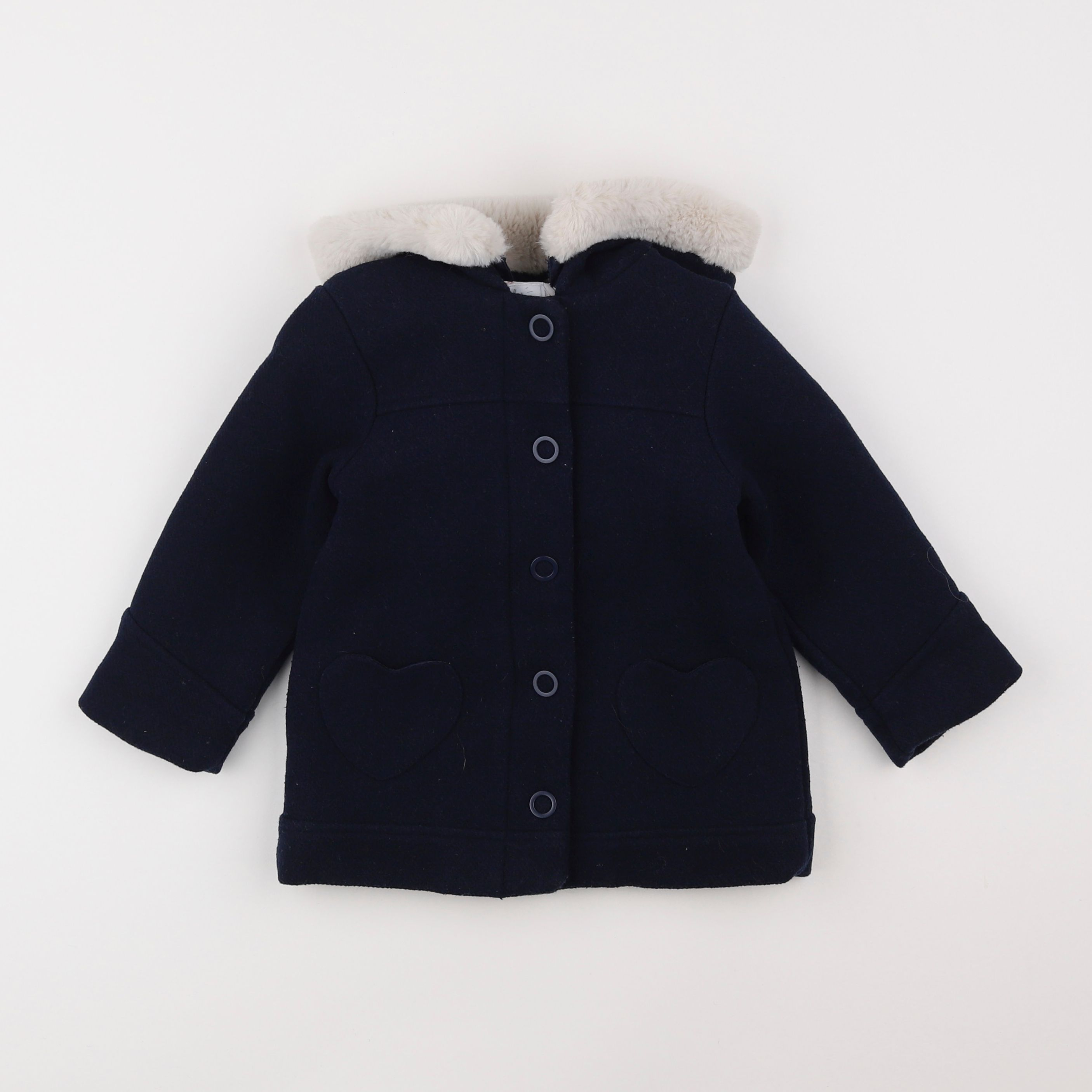 Vertbaudet - manteau bleu - 2 ans