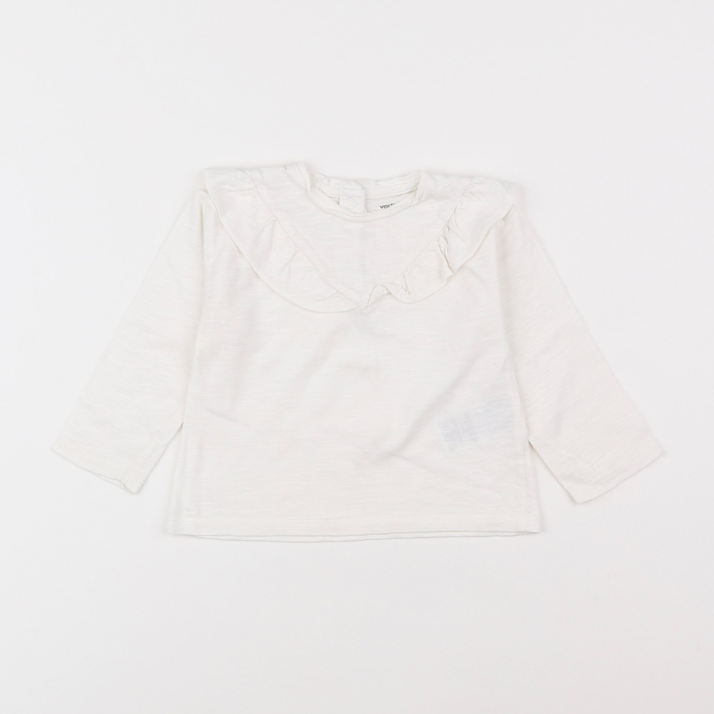 Vertbaudet - tee-shirt coton blanc - 12 mois