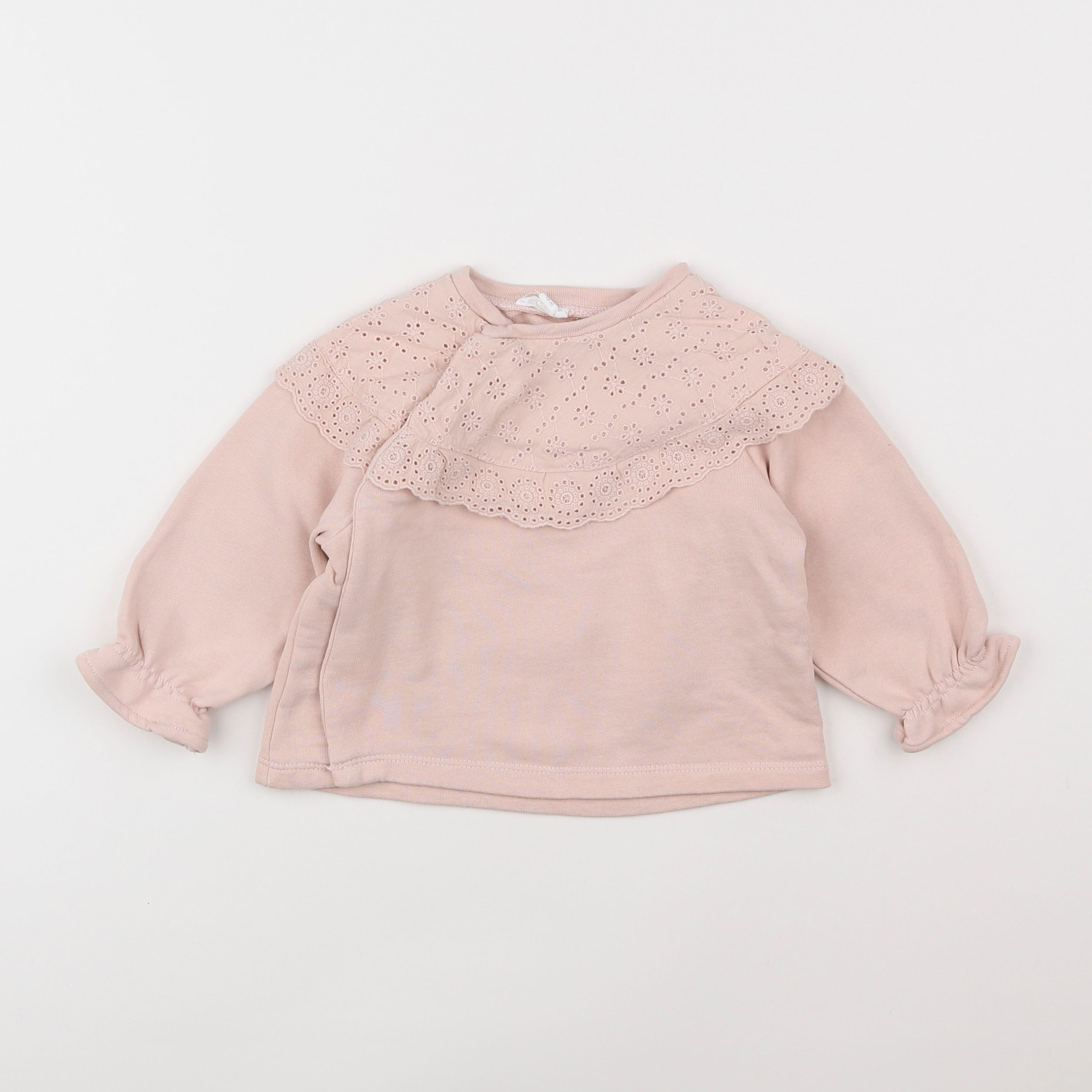 Vertbaudet - sweat rose - 12 mois