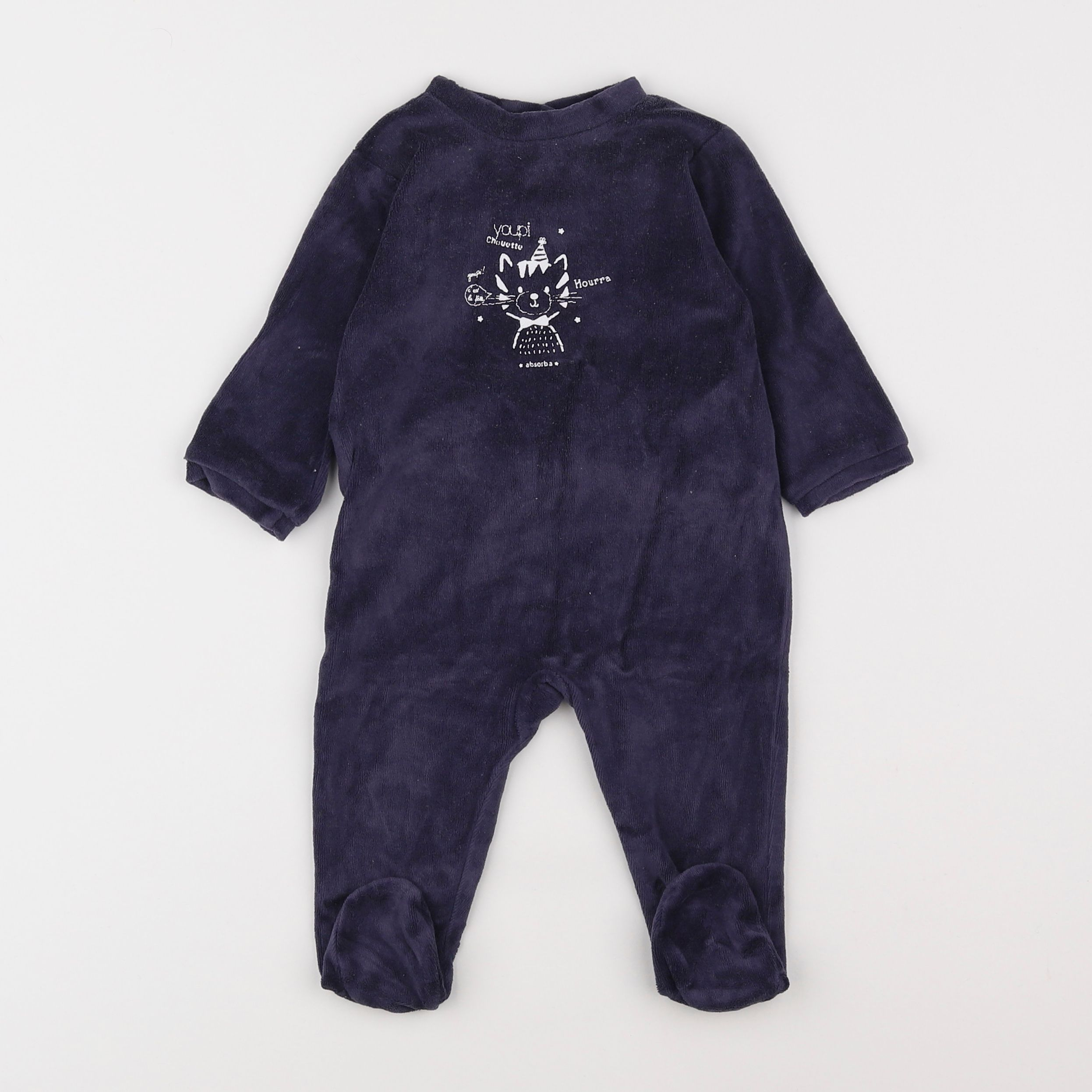 Absorba - pyjama velours bleu - 12 mois