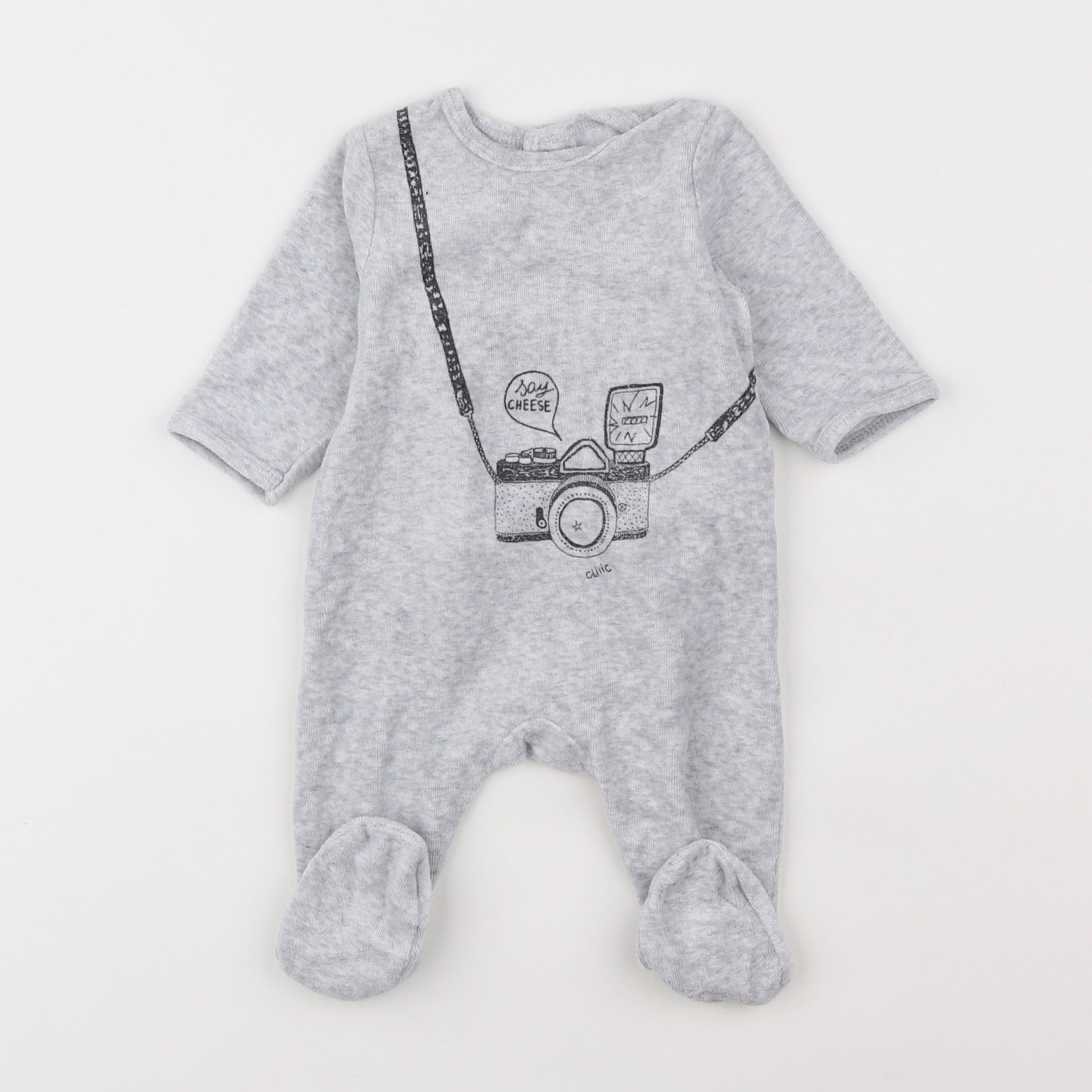 La Redoute - pyjama velours gris - 3 mois