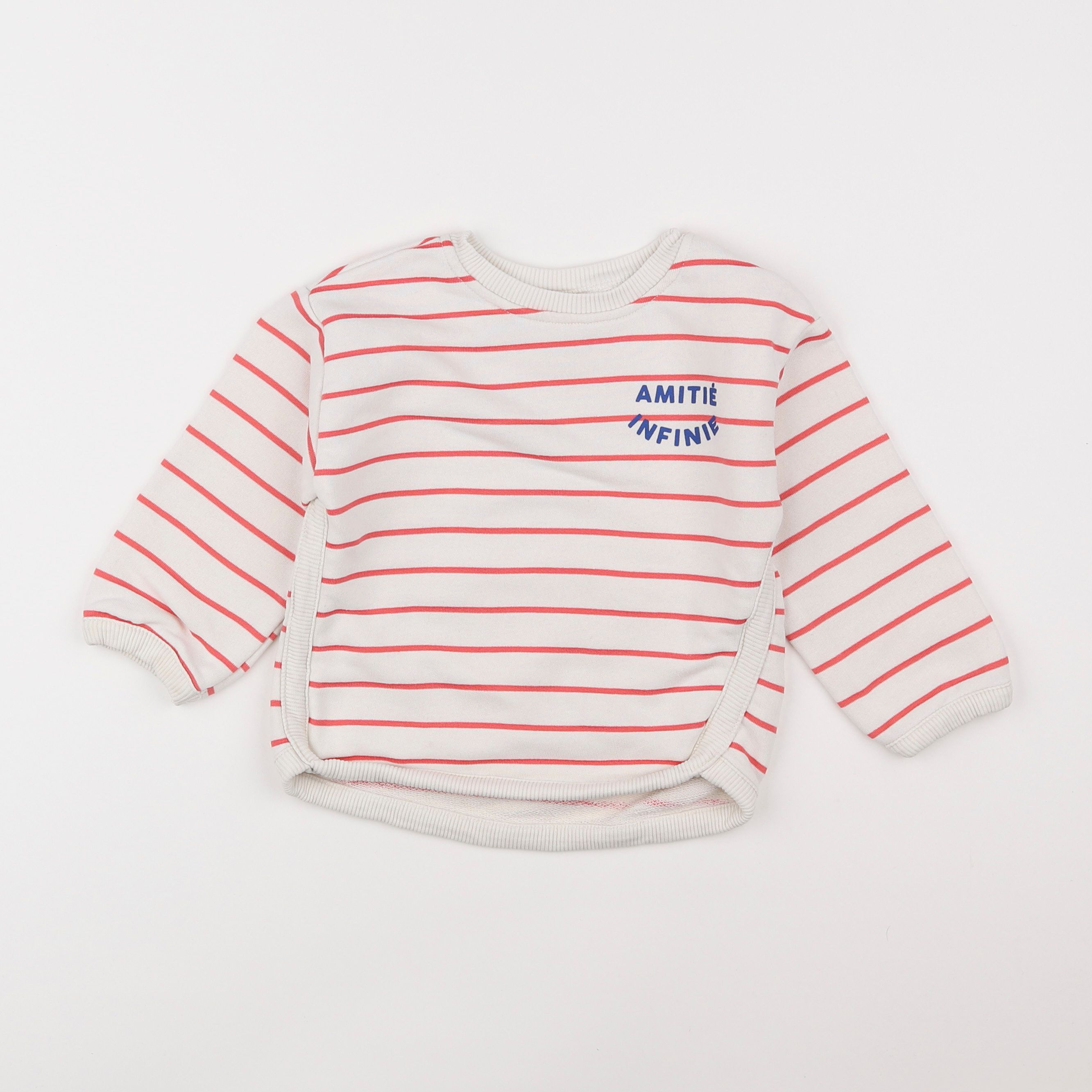 Zara - sweat blanc - 2/3 ans