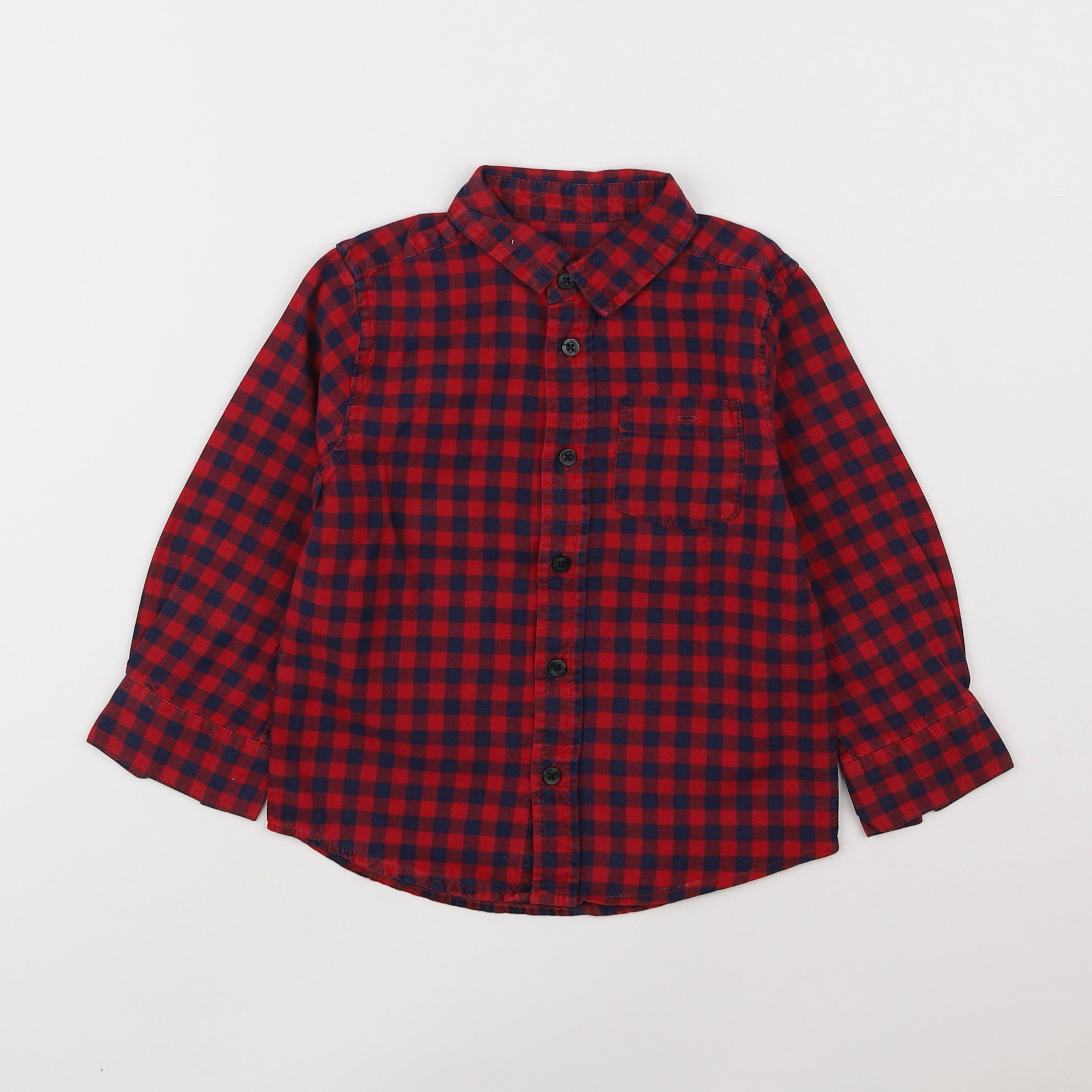 Monoprix - chemise rouge - 3 ans