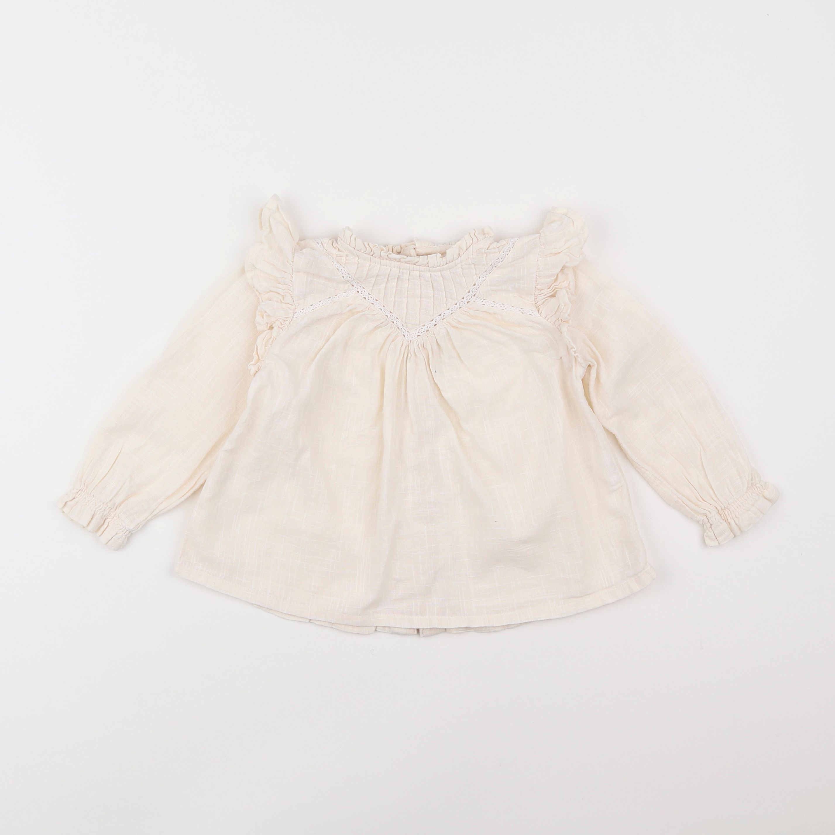 Vertbaudet - blouse beige - 2 ans