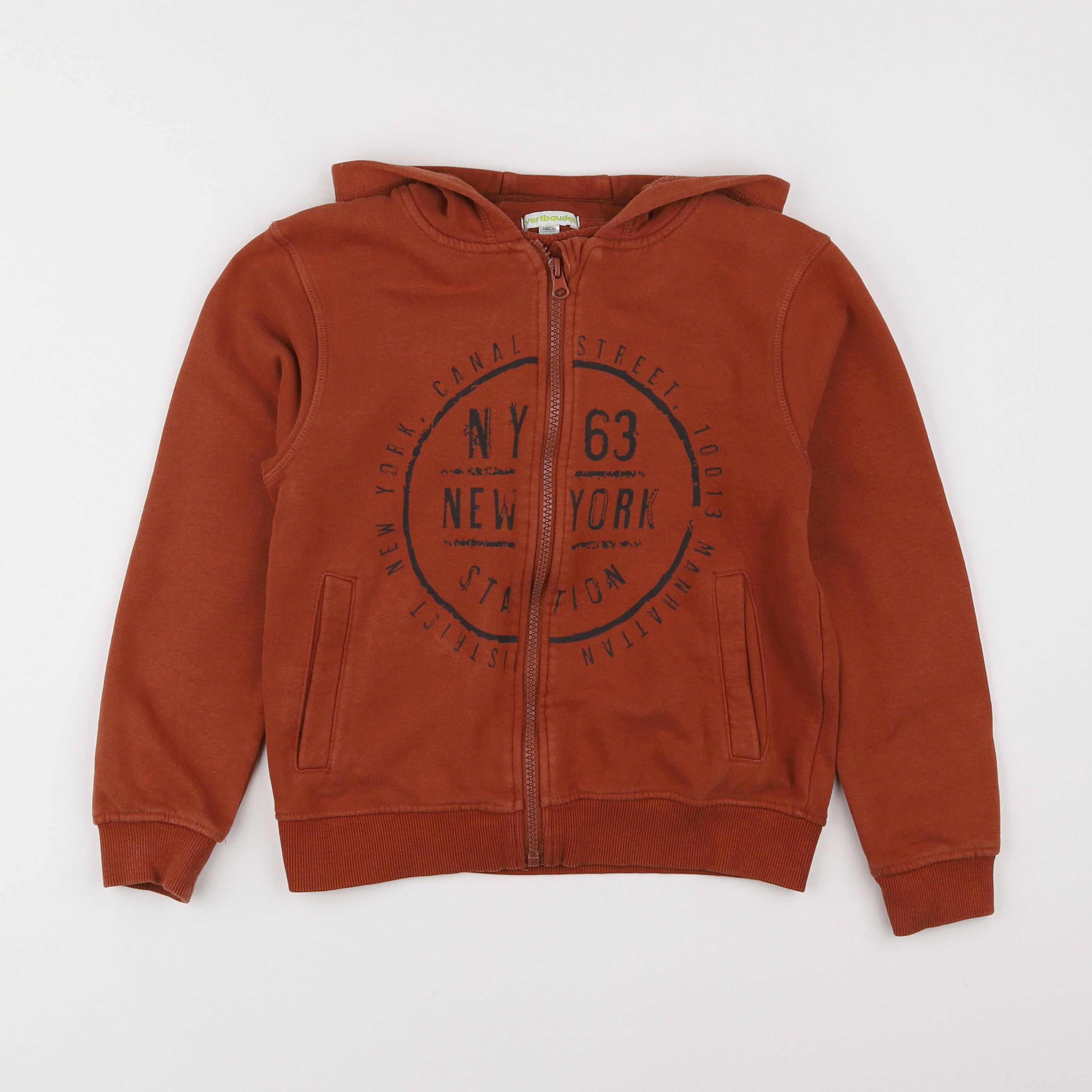 Vertbaudet - sweat marron - 10 ans