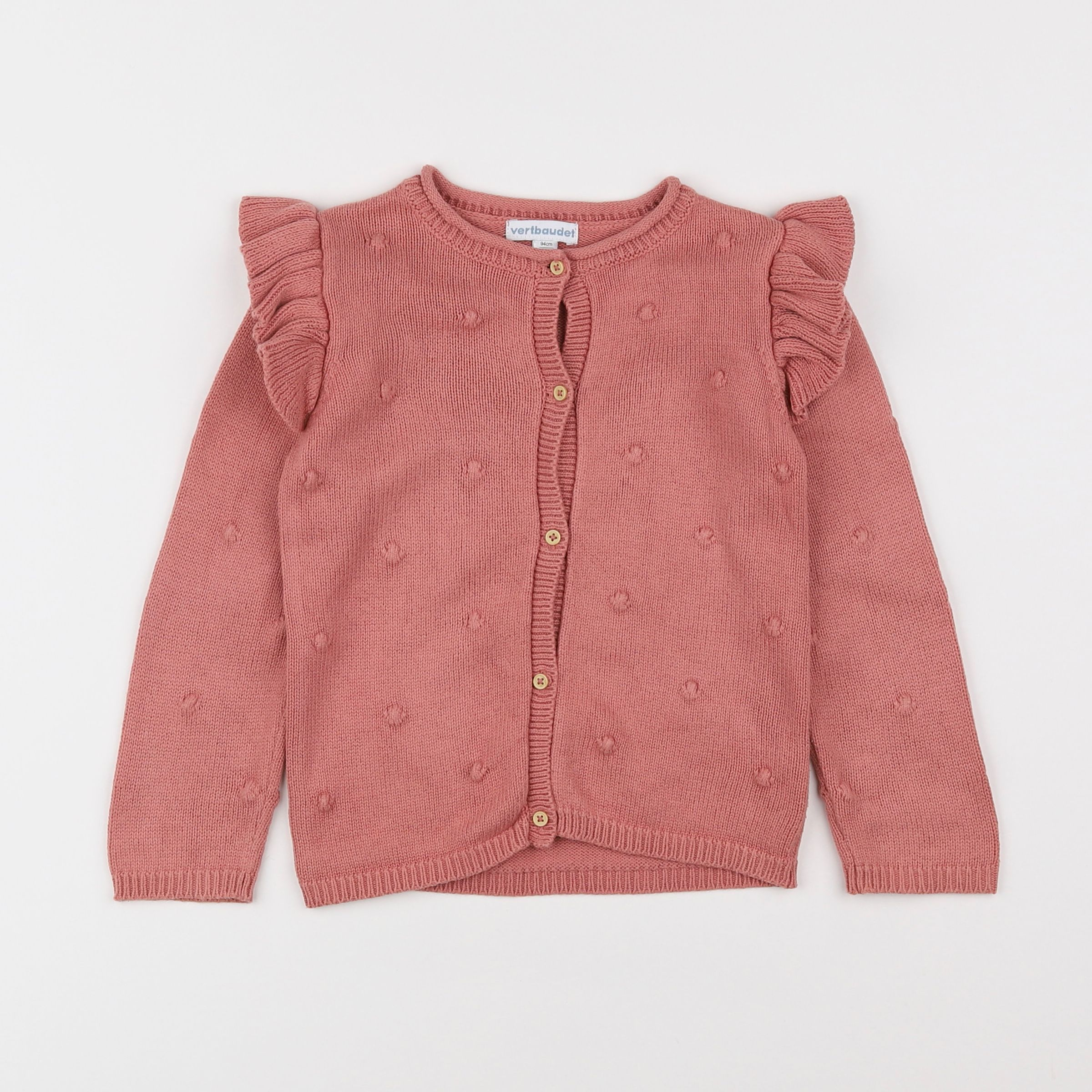 Vertbaudet - gilet rose - 3 ans