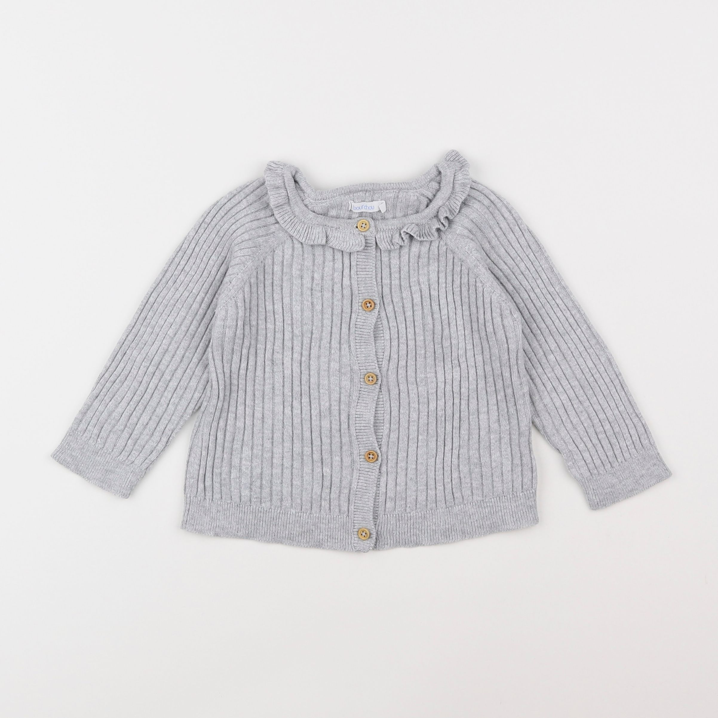 Boutchou - gilet gris - 12 mois