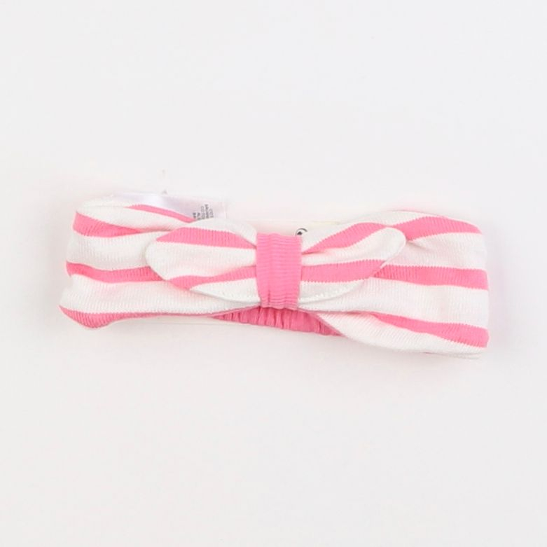 Petit Bateau - bandeau blanc, rose - 1/9 mois