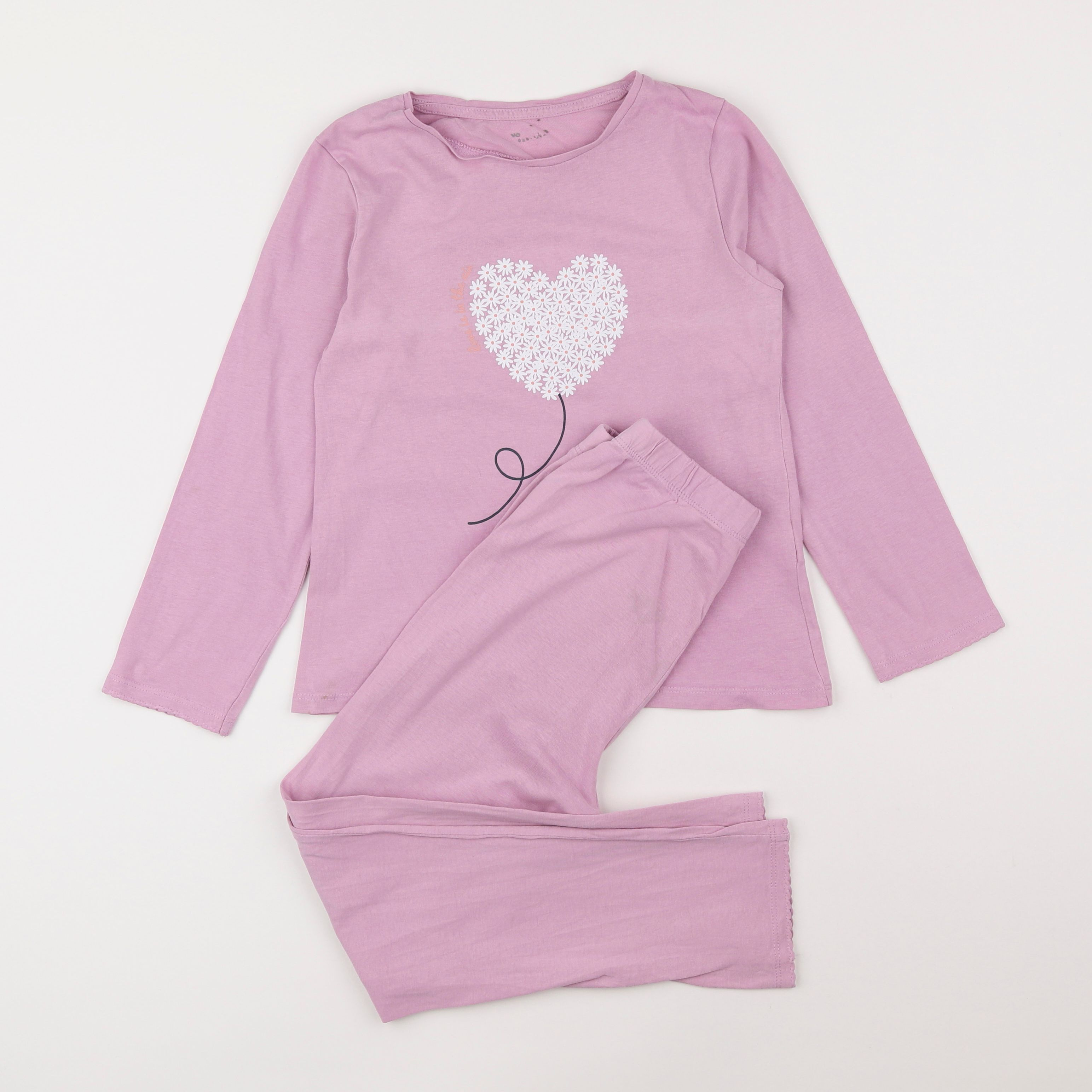 Vertbaudet - pyjama coton rose - 8 ans