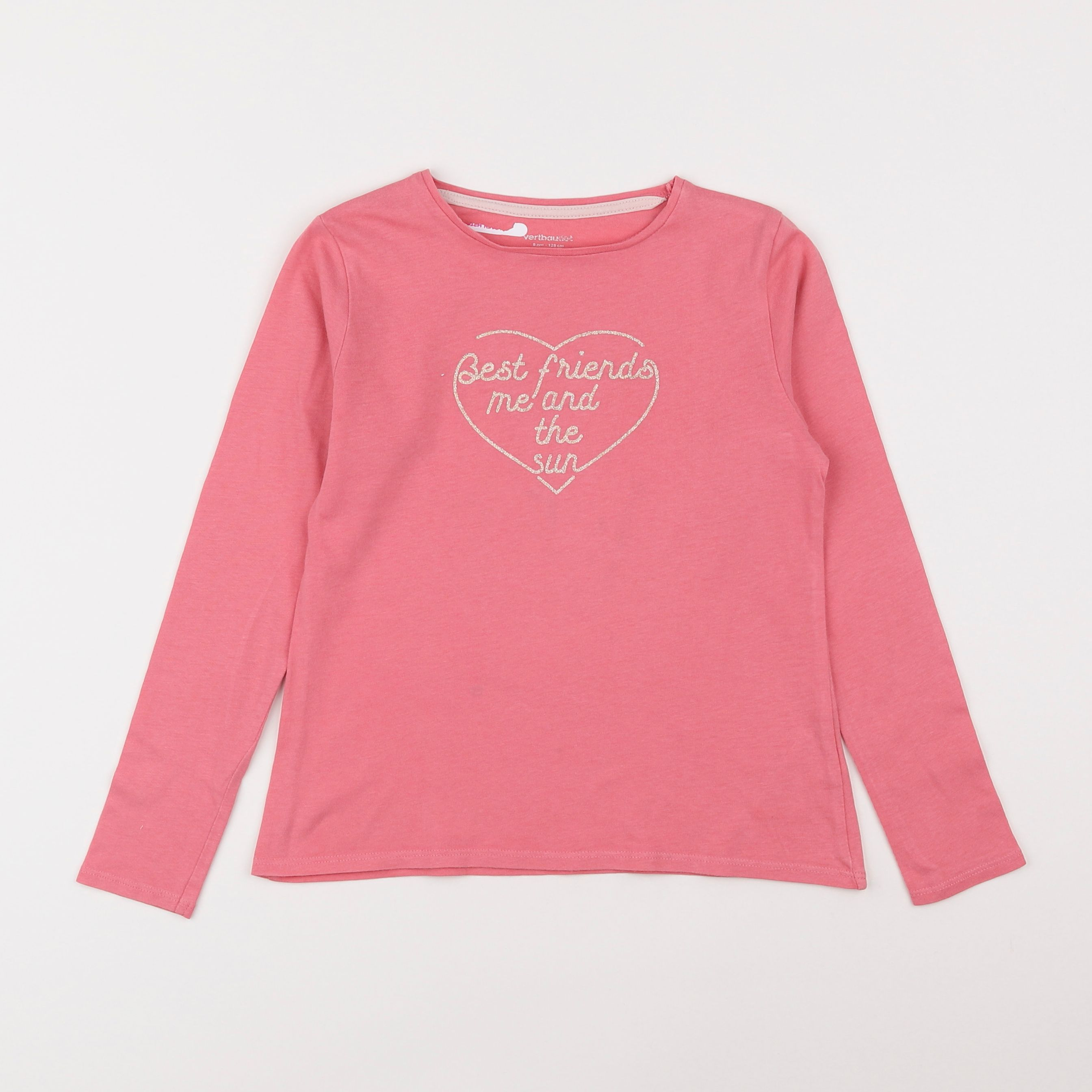 Vertbaudet - tee-shirt rose - 8 ans