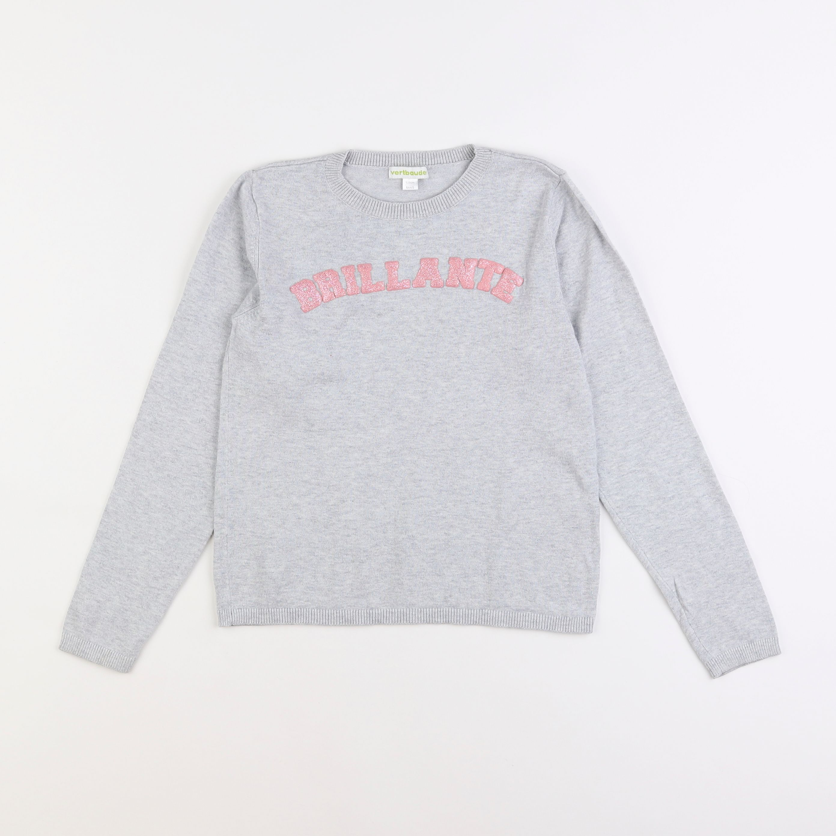 Vertbaudet - pull gris - 8 ans