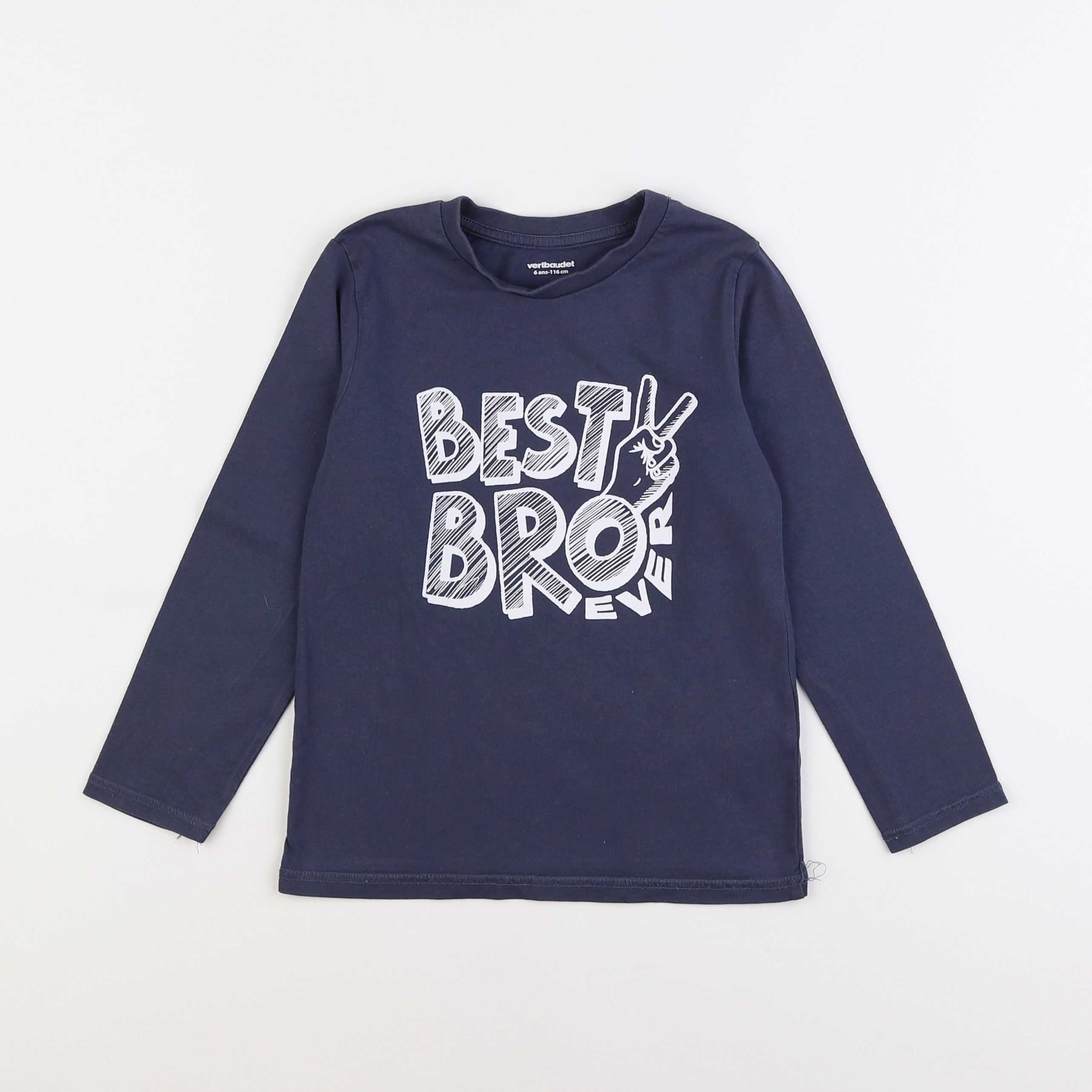 Vertbaudet - tee-shirt bleu - 6 ans