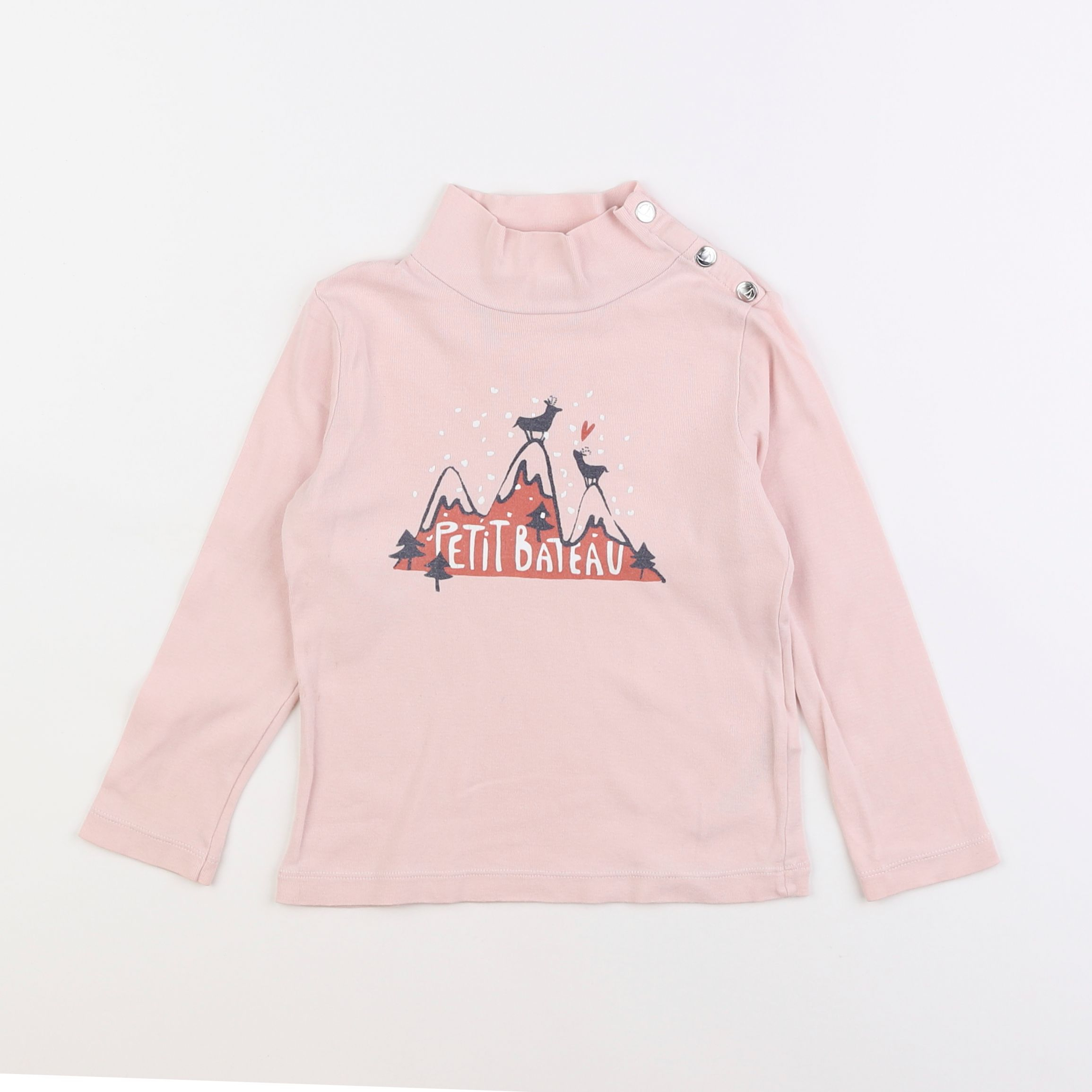 Petit Bateau - sous-pull rose - 4 ans