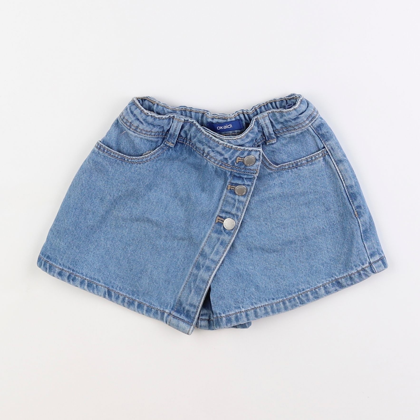 Okaidi - jupe short bleu - 3 ans