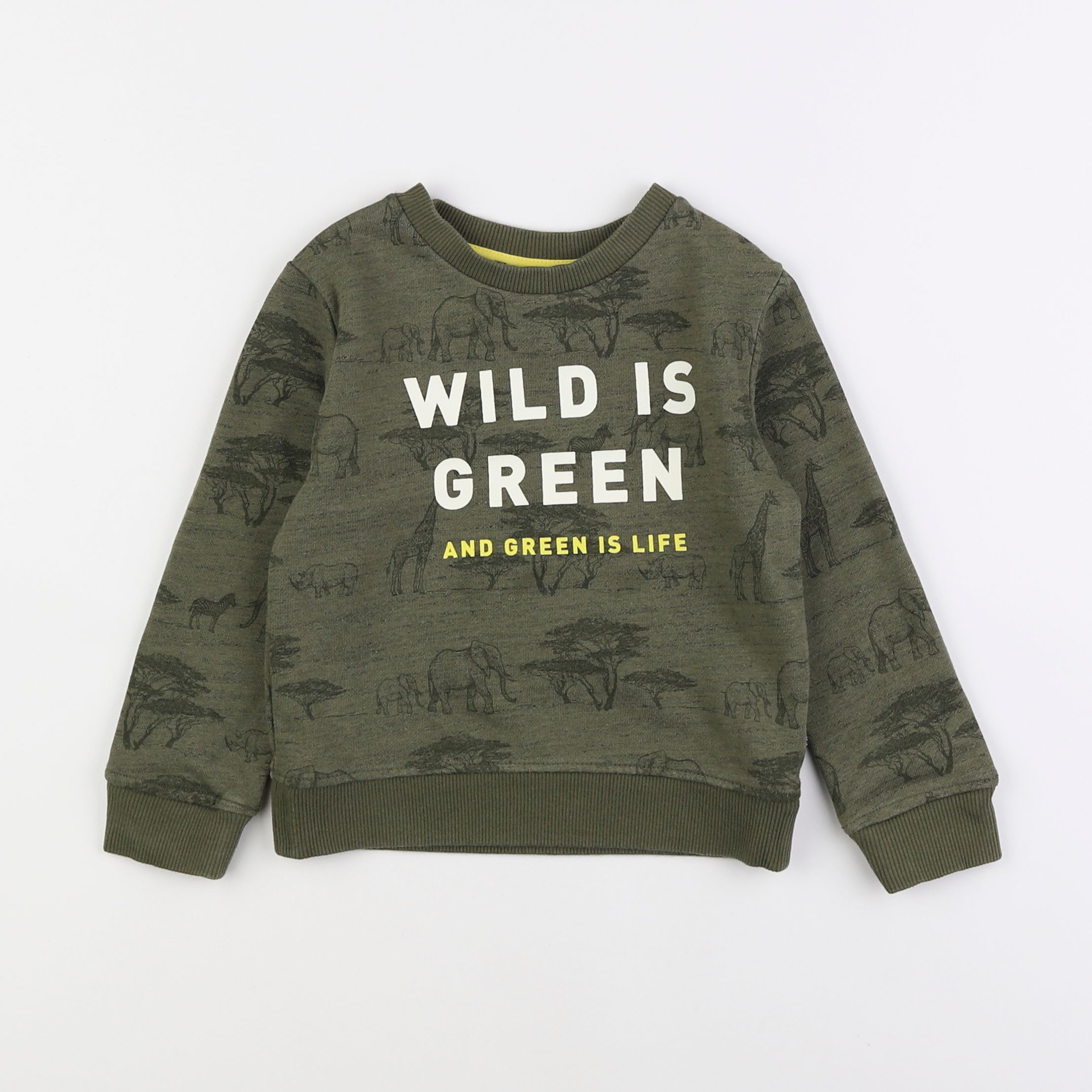 Okaidi - sweat vert - 3 ans