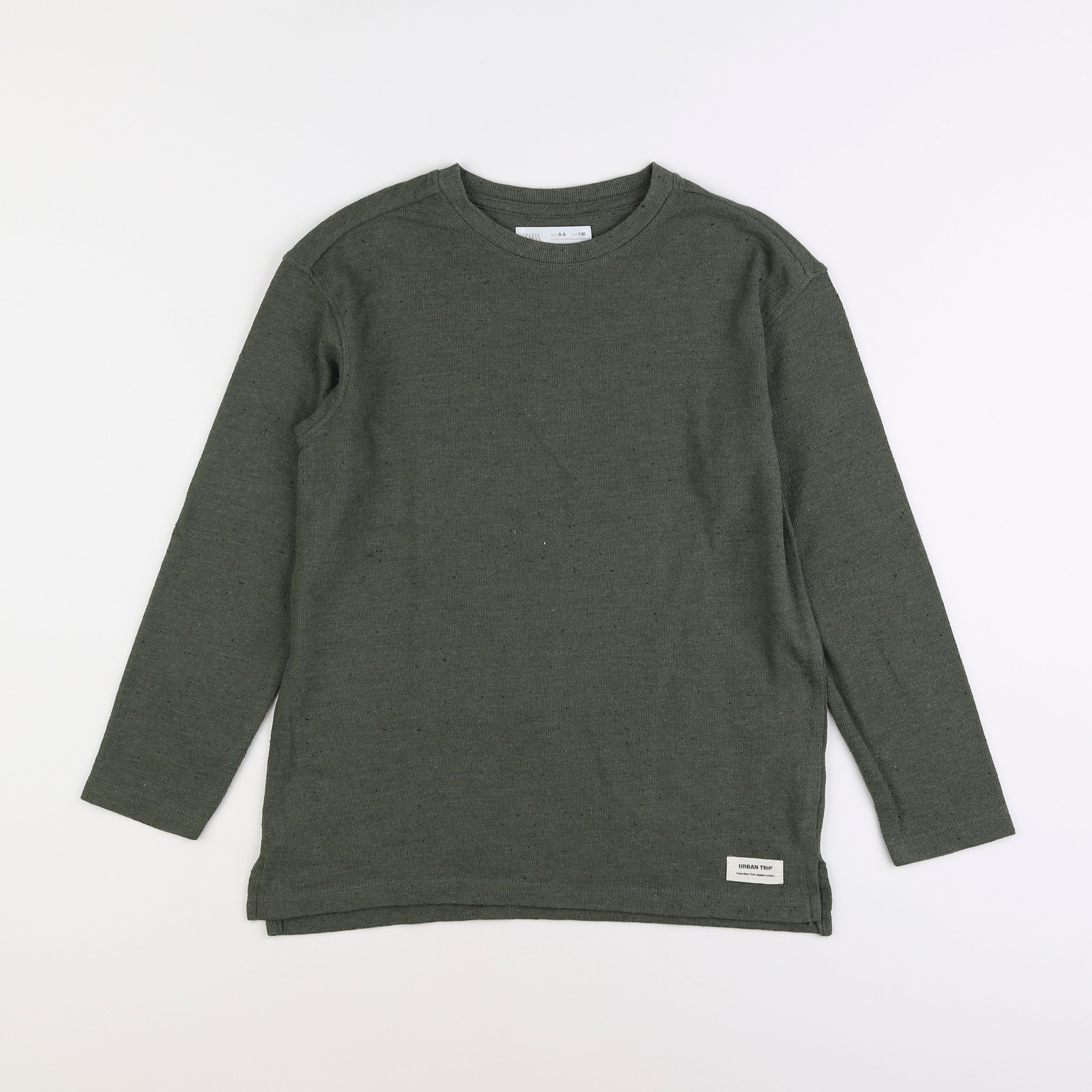 Zara - sweat vert - 8/9 ans